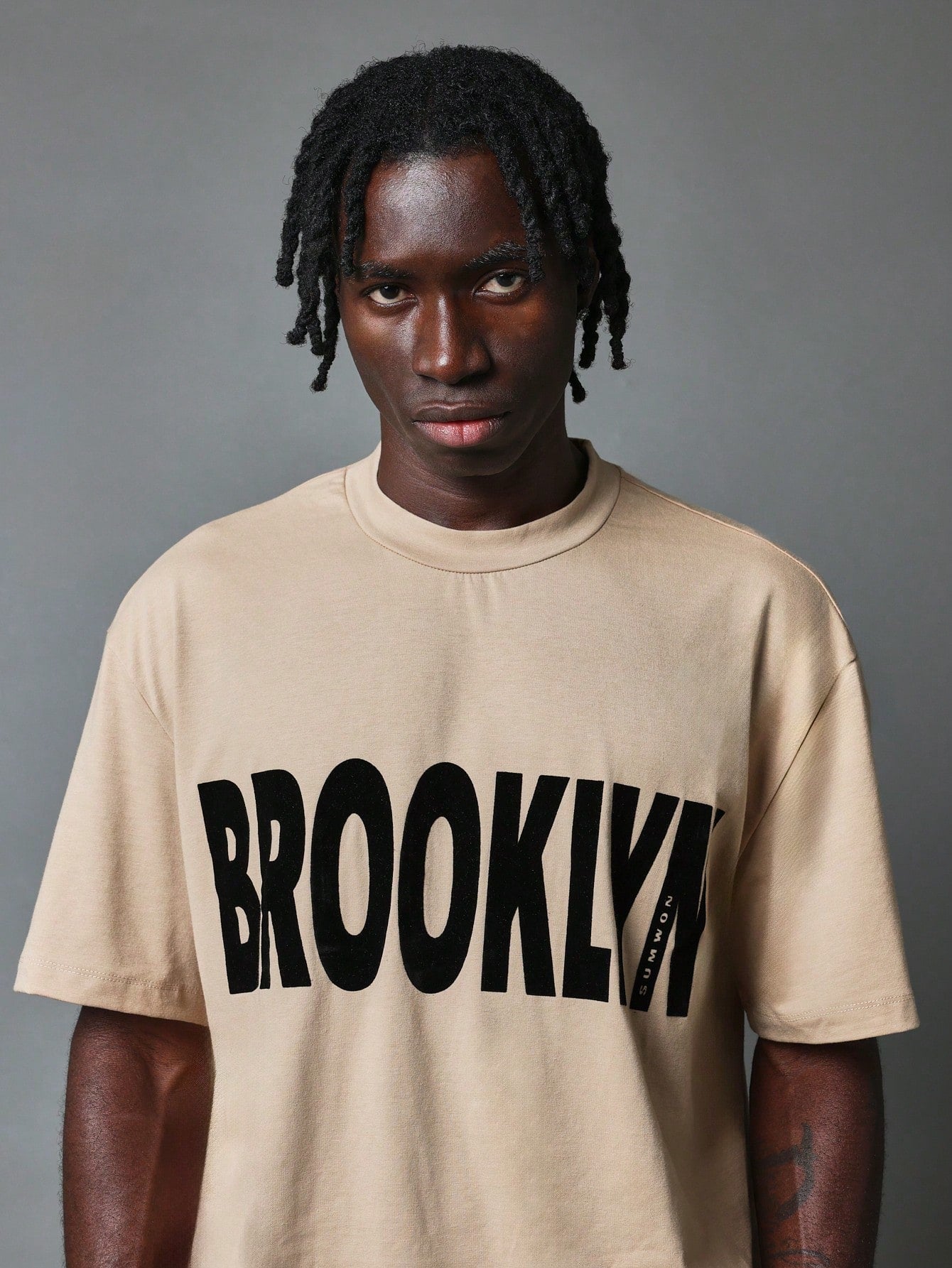 Regular Fit Short Sleeve Tee With Brooklyn Graphic Print