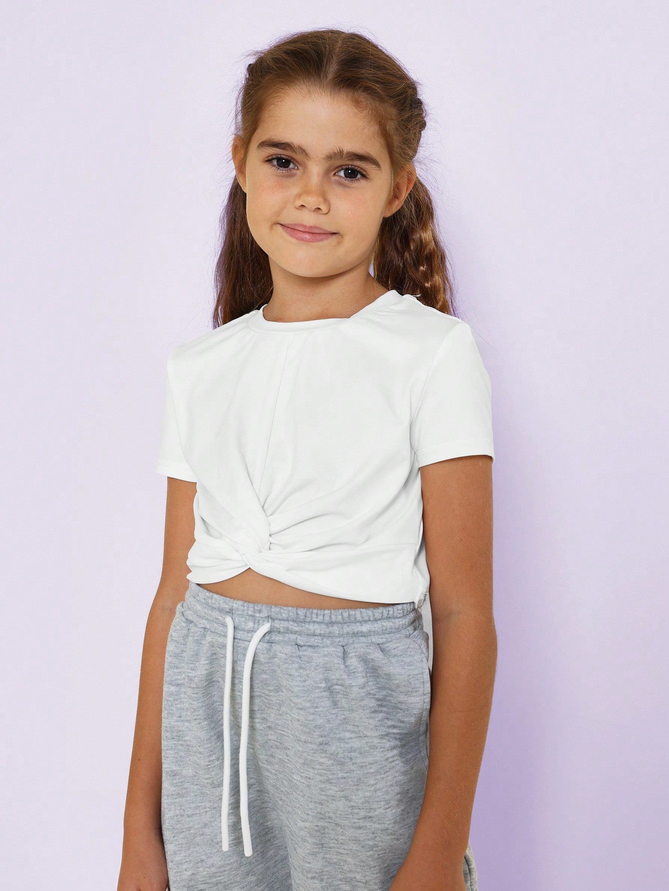 Tween Girls Twist Front Tee And Cargo Pant 2 Piece Set