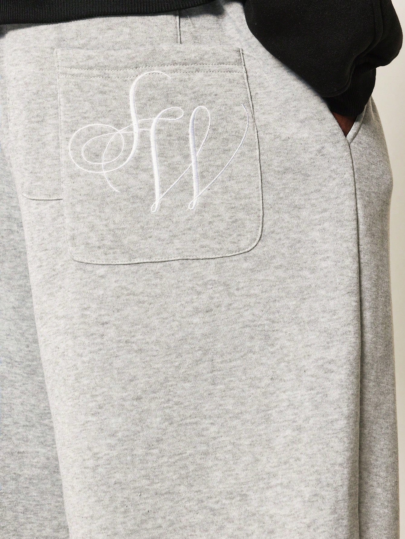 Skater Fit Sweatpants With Back Pocket Embroidery