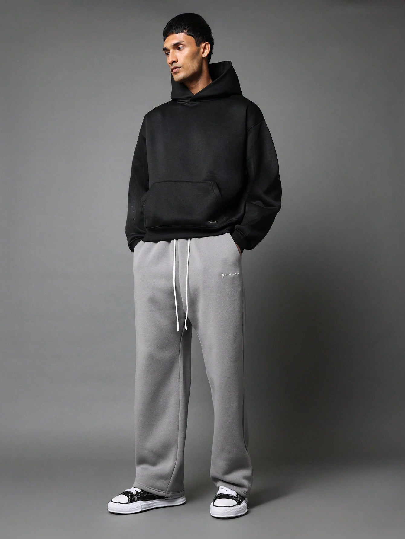 Drop Crotch Sweatpants With Drawcord