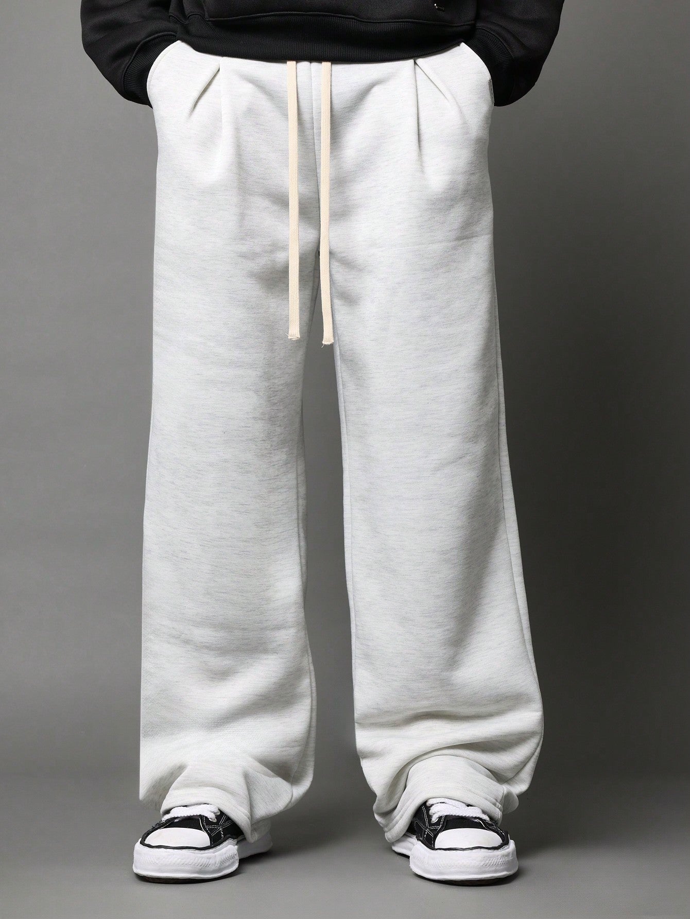 Wide Leg Jogger With Pleat Detail