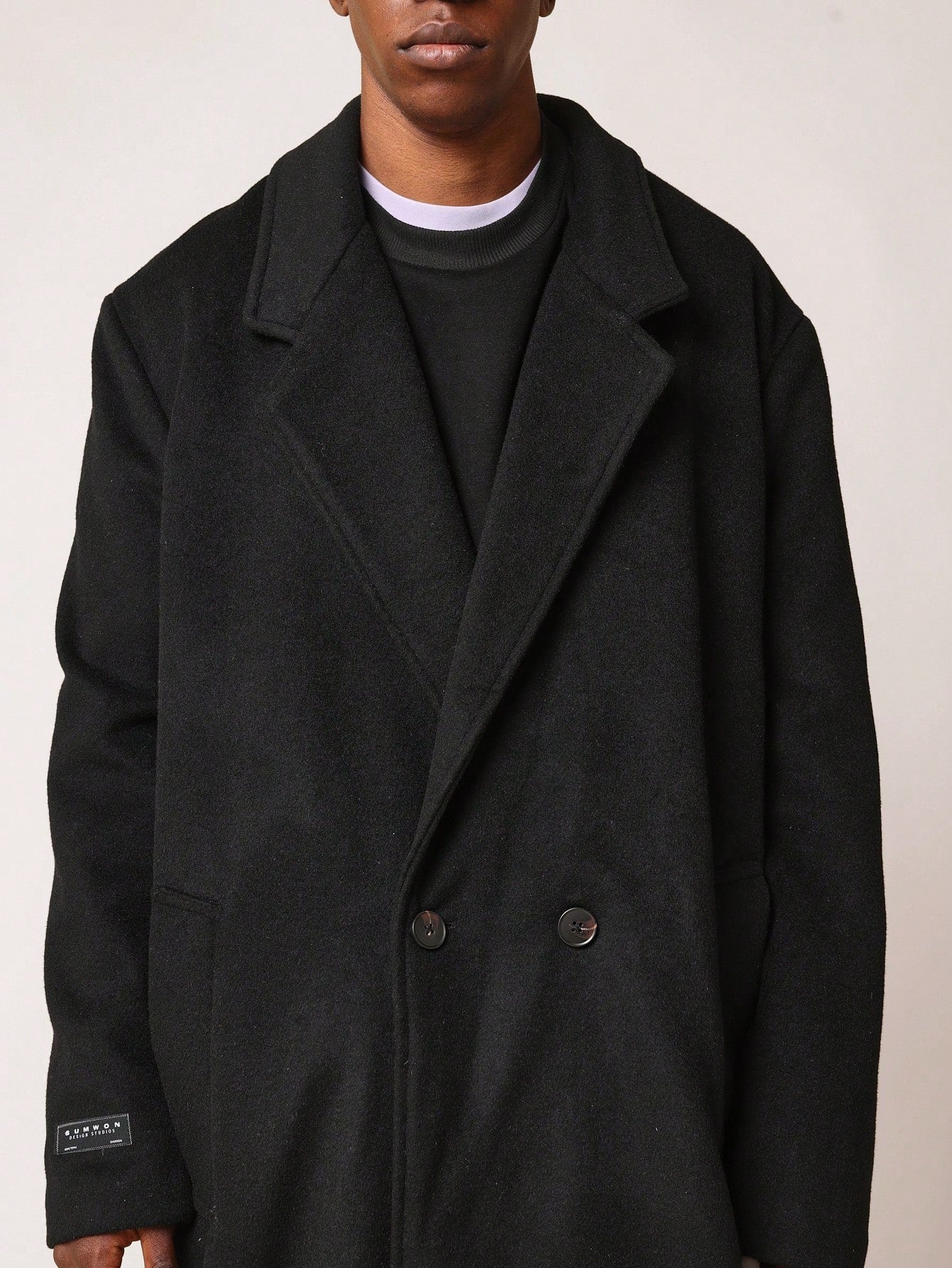 Double Breasted Overcoat With Label