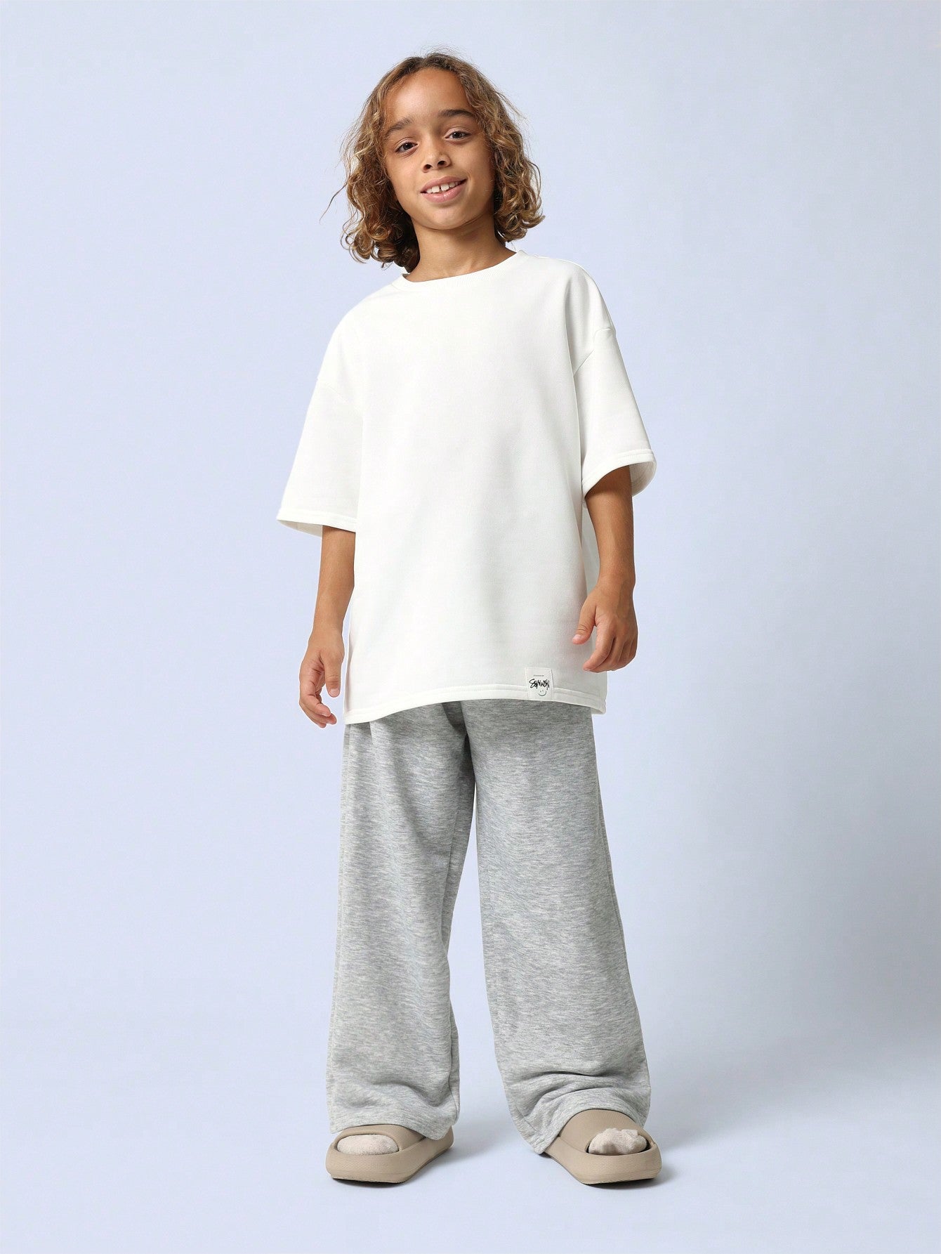 Tween Boys Oversized Tee And Straight Fit Jogger 2 Piece Set