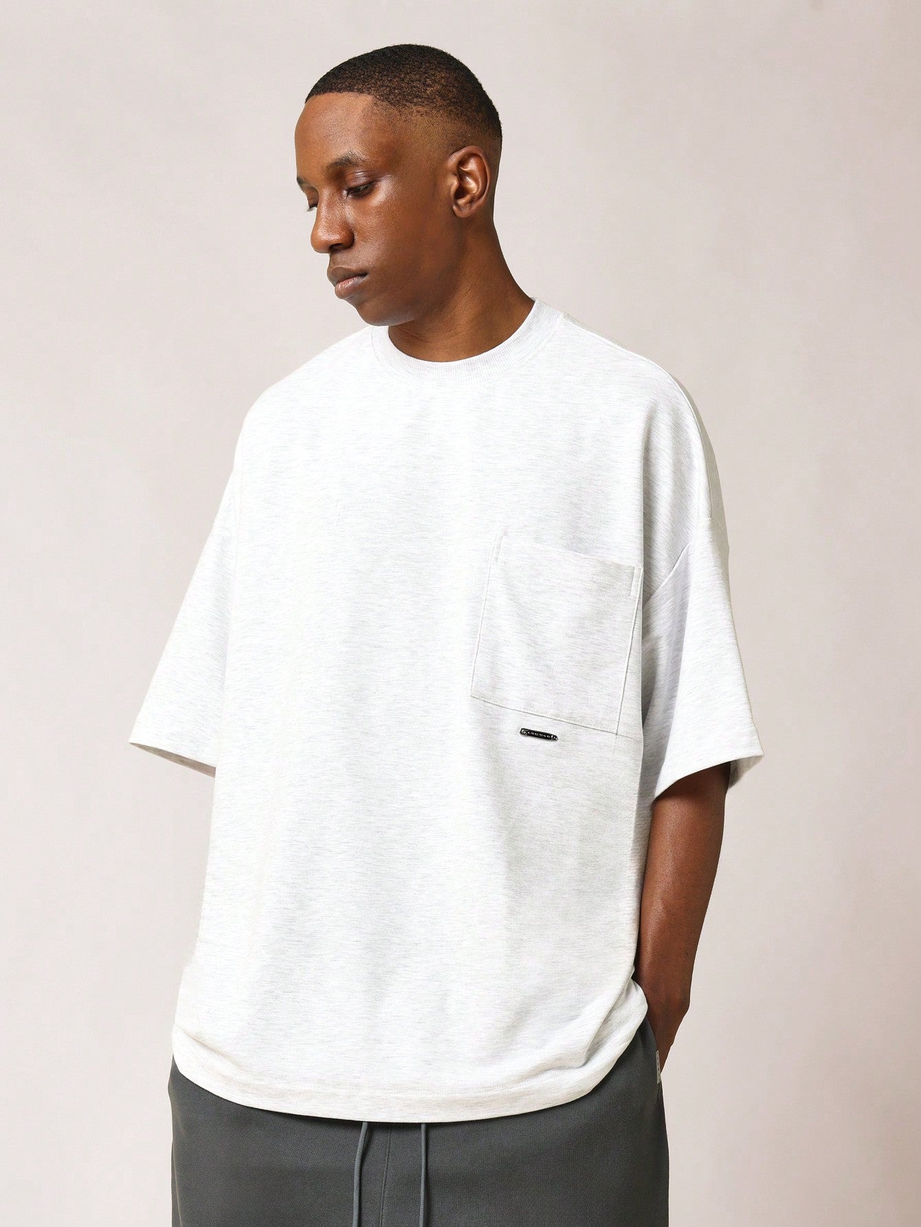 Oversized Fit Essential Tee With Pocket Detail