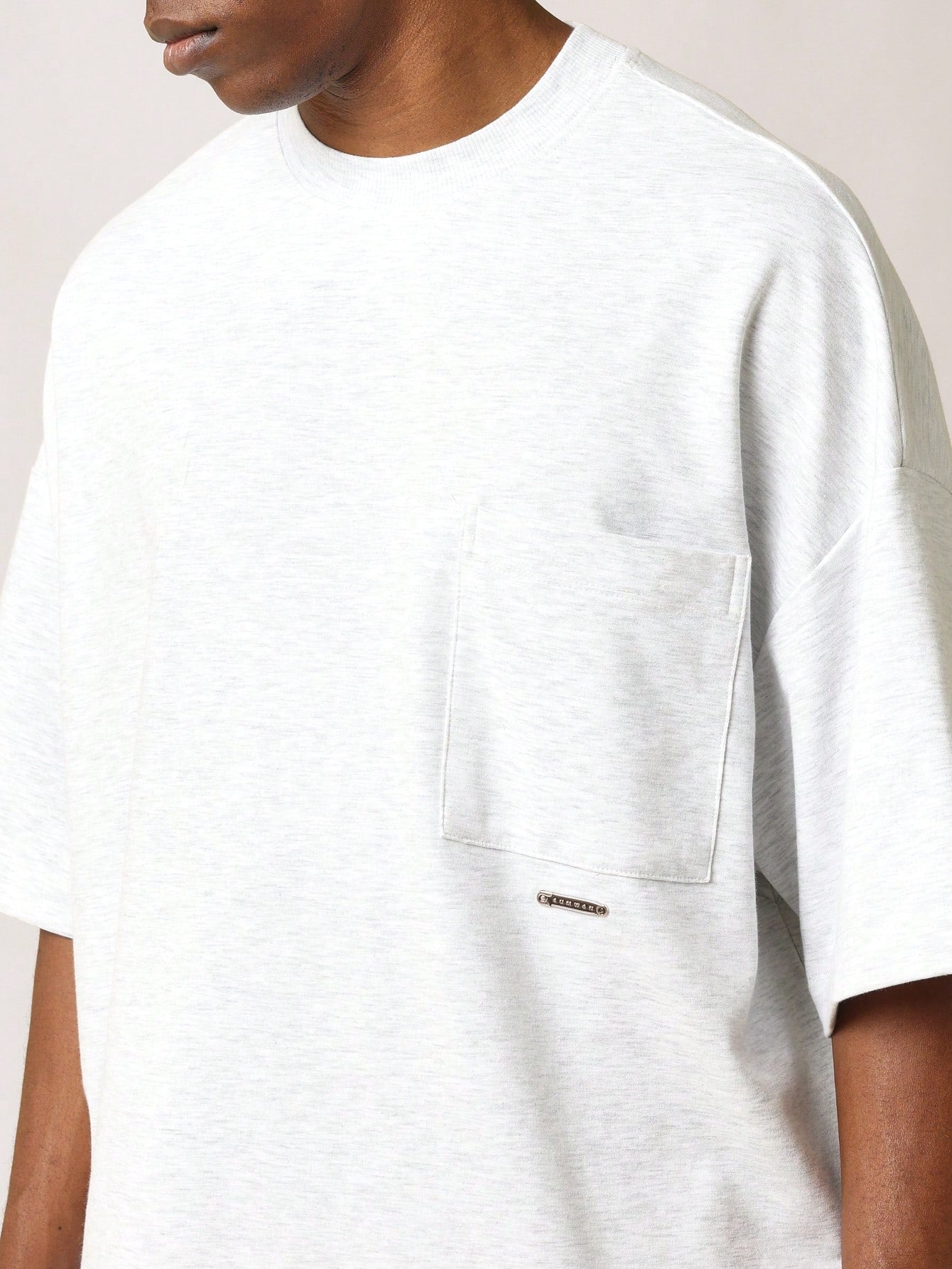 Oversized Fit Essential Tee With Pocket Detail