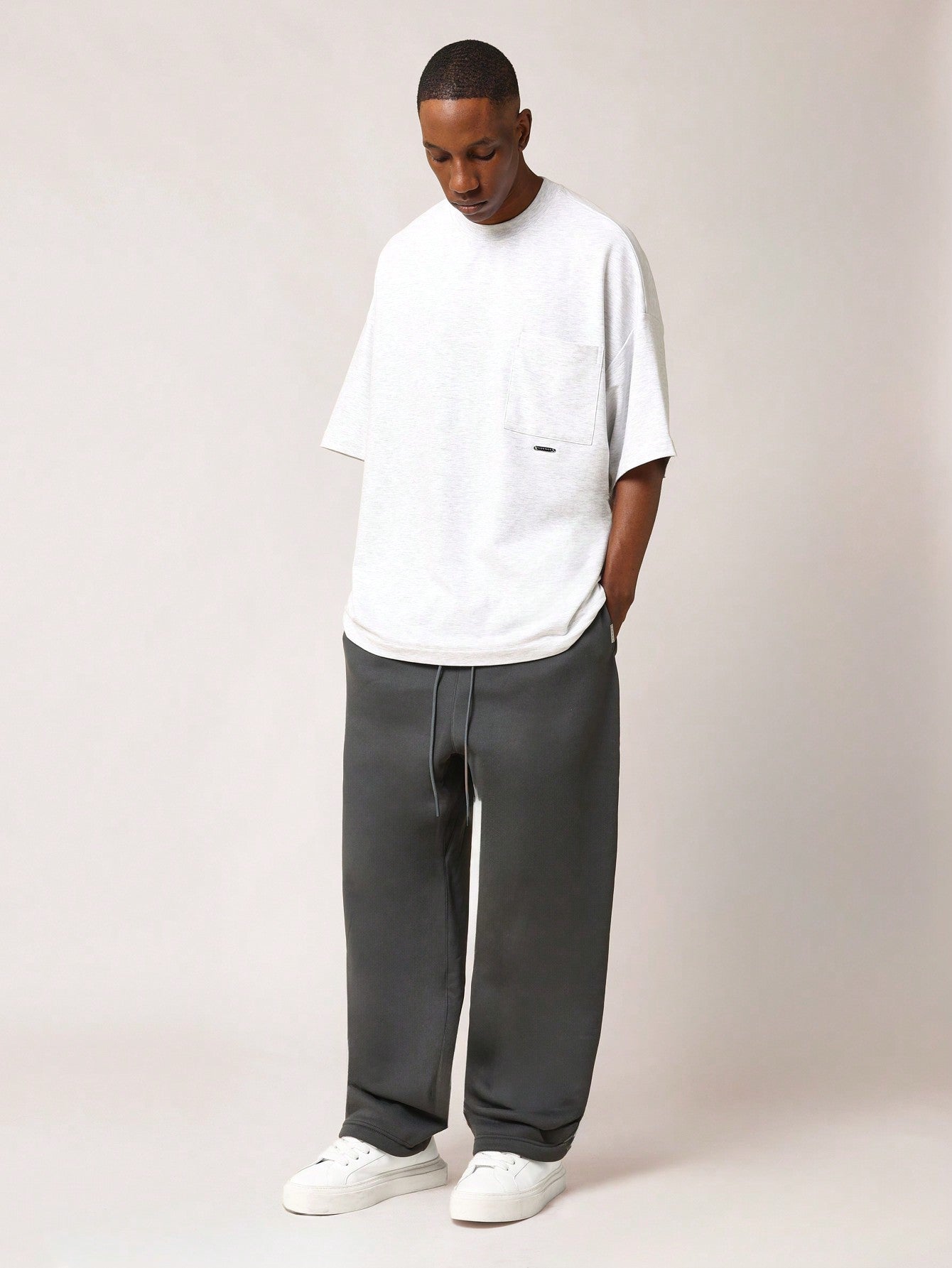 Oversized Fit Essential Tee With Pocket Detail