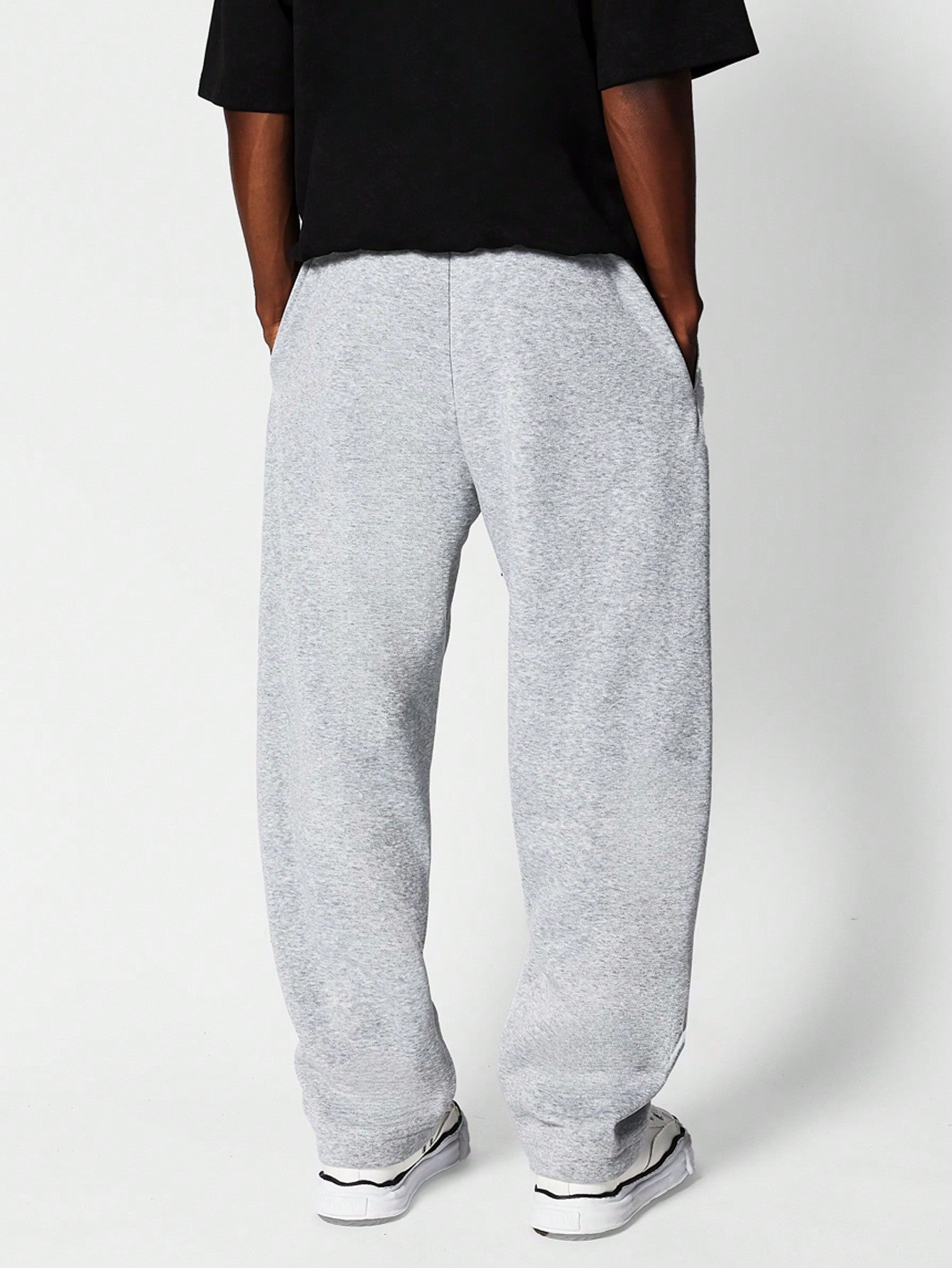 Drop Crotch Jogger With Thunder & Letter Graphic Print