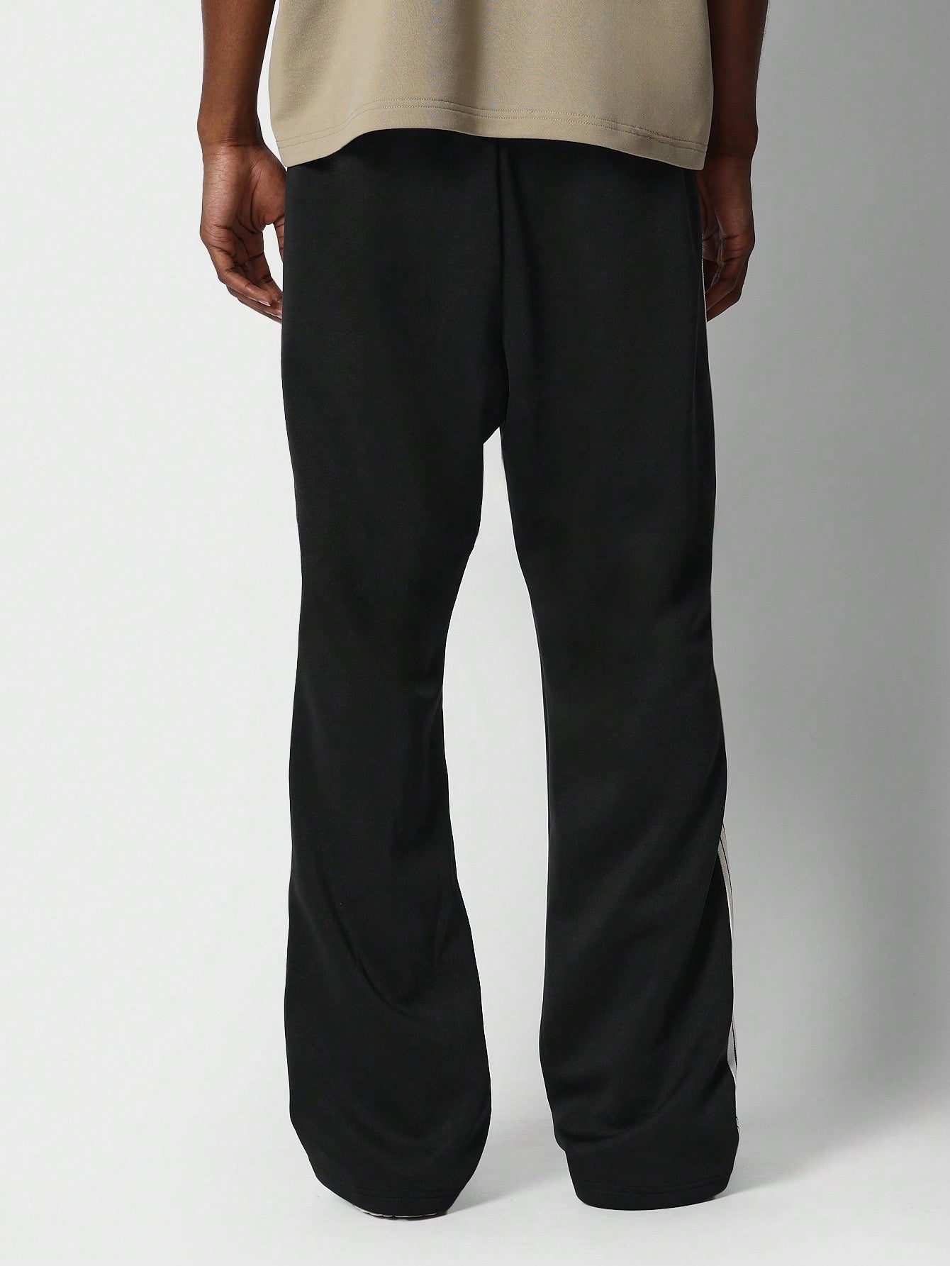 Flare Fit Side Tape Detail Sweatpants With Drawcords