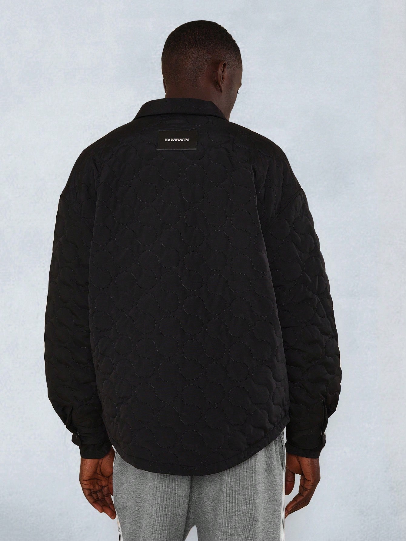 Oversized Fit Nylon Quilted Shacket