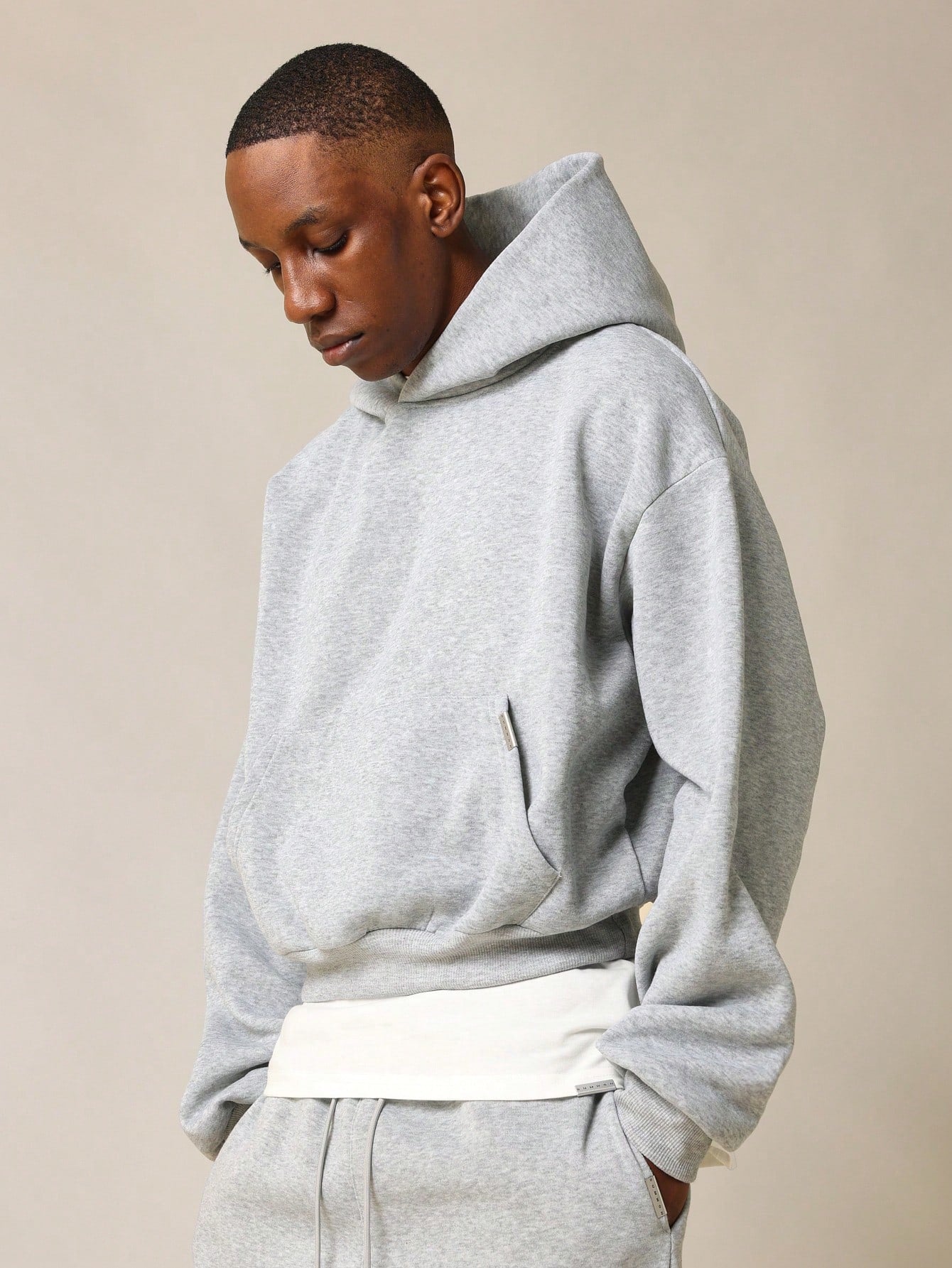 Crop Fit Overhead Essential Hoodie