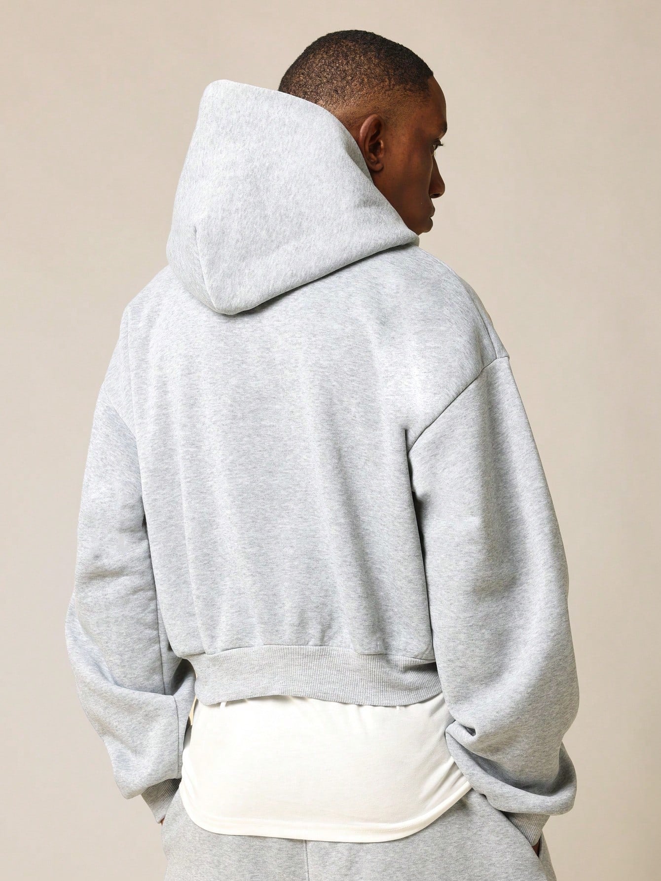 Crop Fit Overhead Essential Hoodie