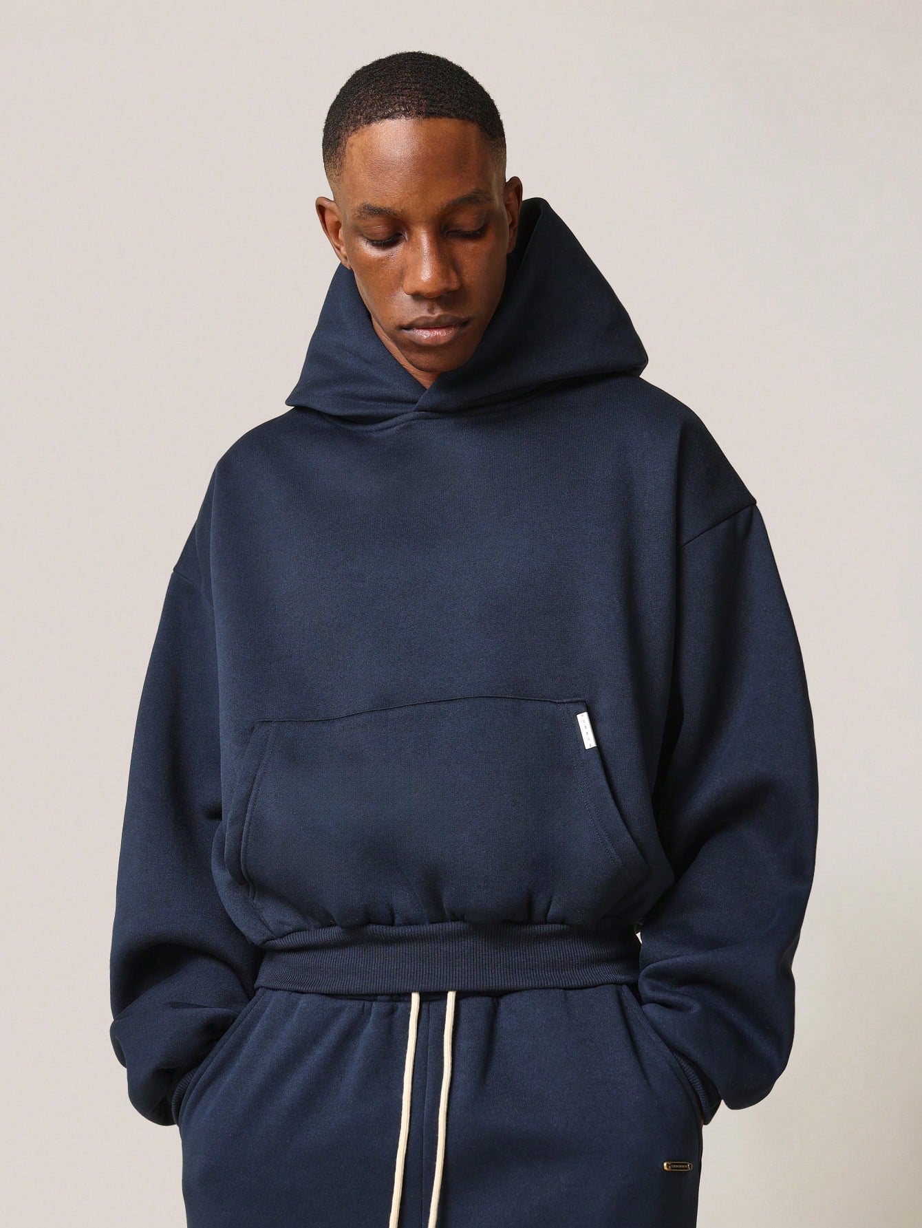 Crop Fit Overhead Essential Hoodie