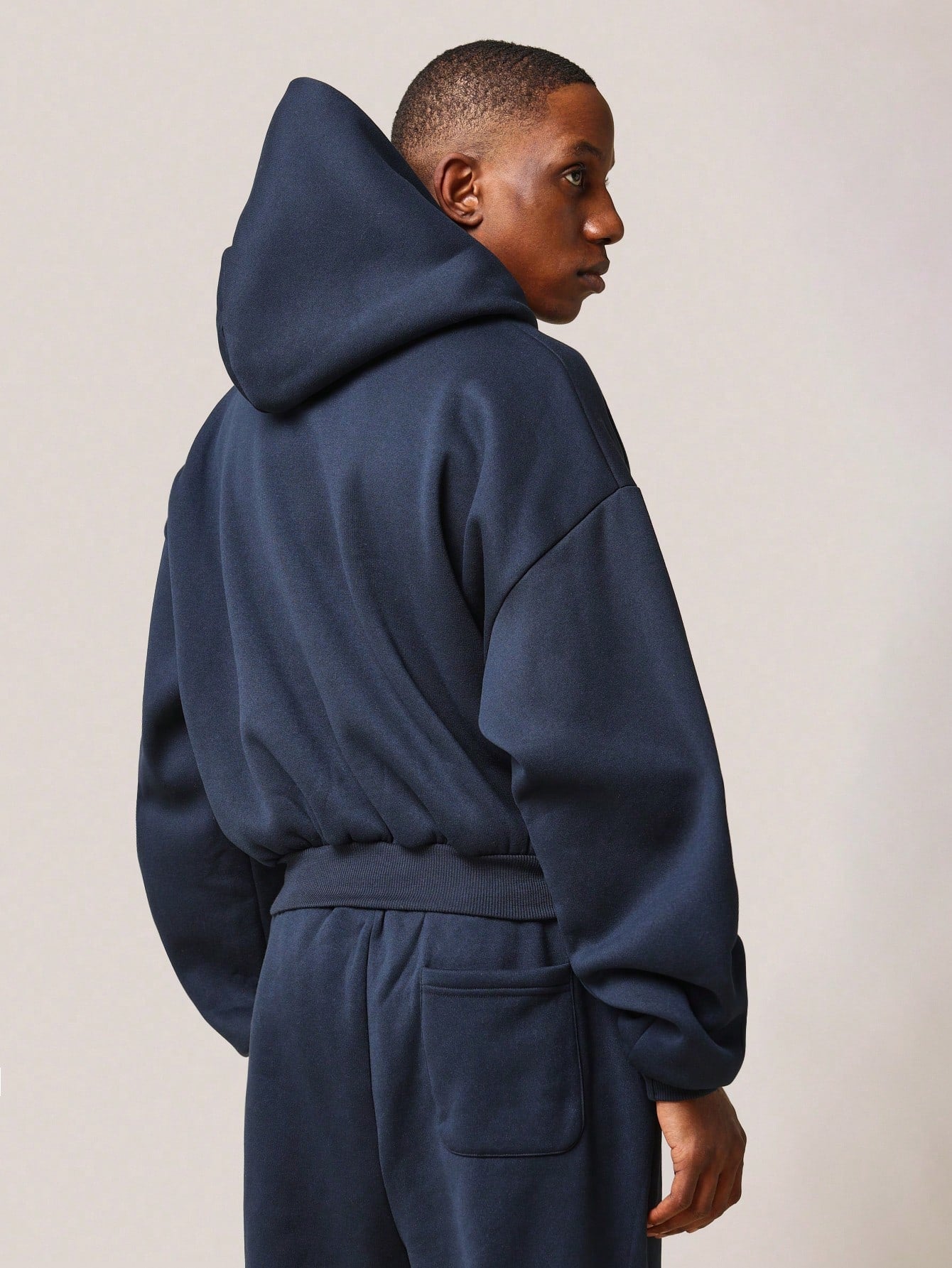 Crop Fit Overhead Essential Hoodie