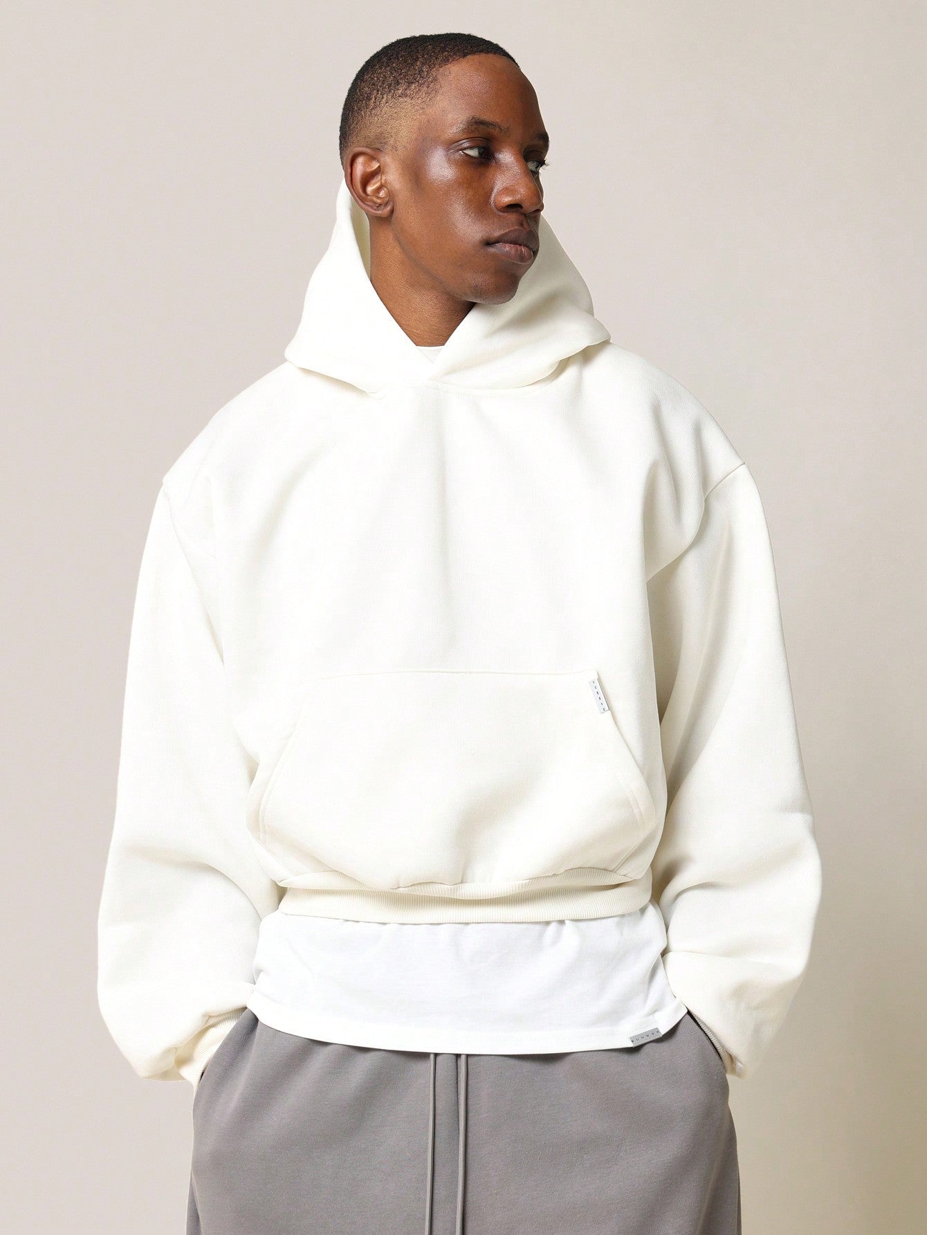 Crop Fit Overhead Essential Hoodie