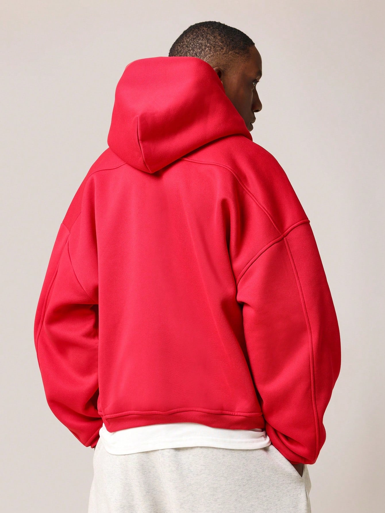 Oversized Fit Essential Zip Through Hoodie