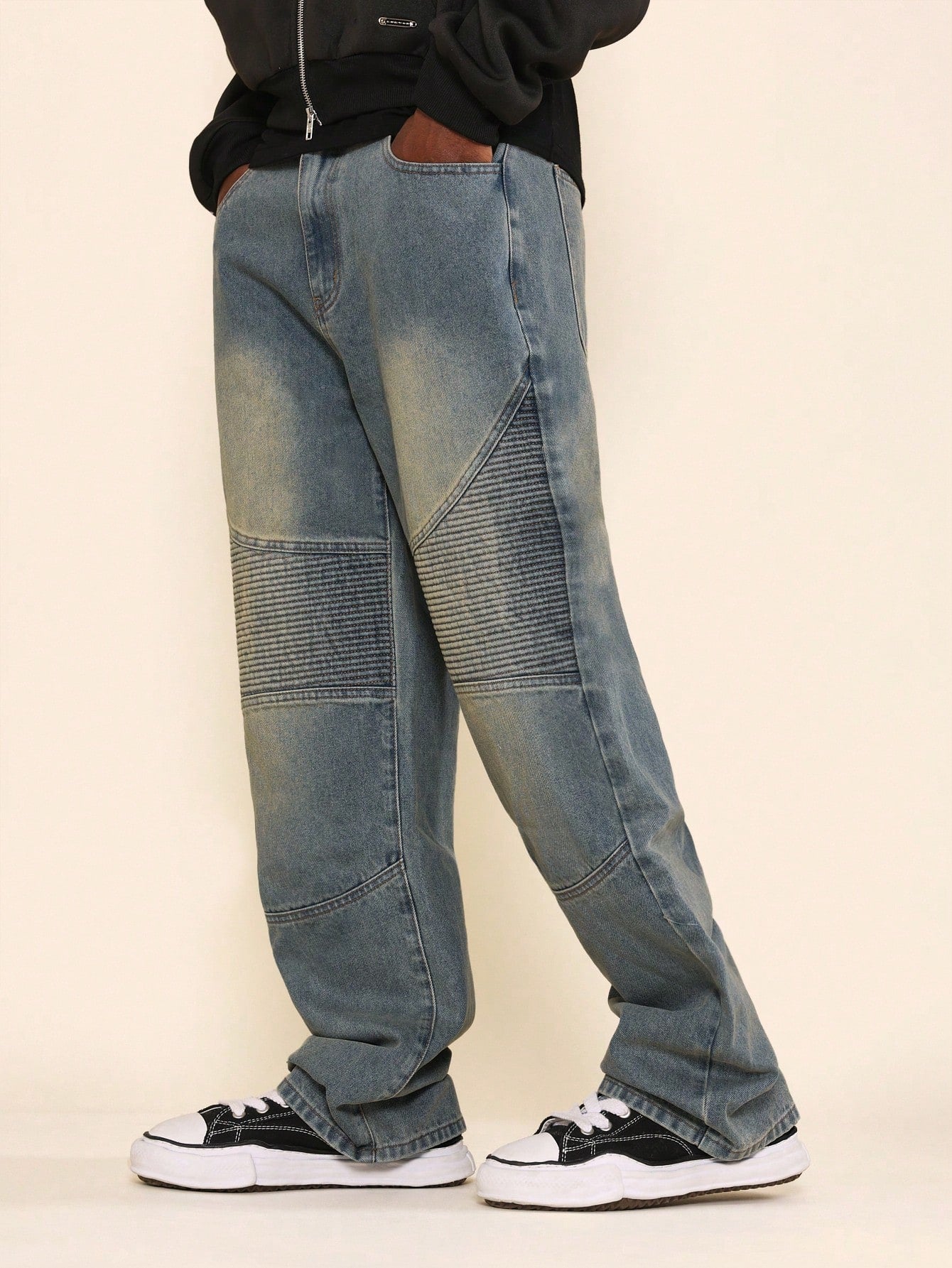 Loose Fit Biker Jean