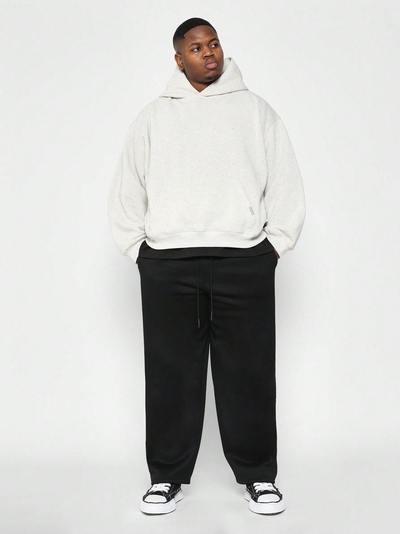 Plus Size Straight Fit Drop Crotch Essential Sweatpants