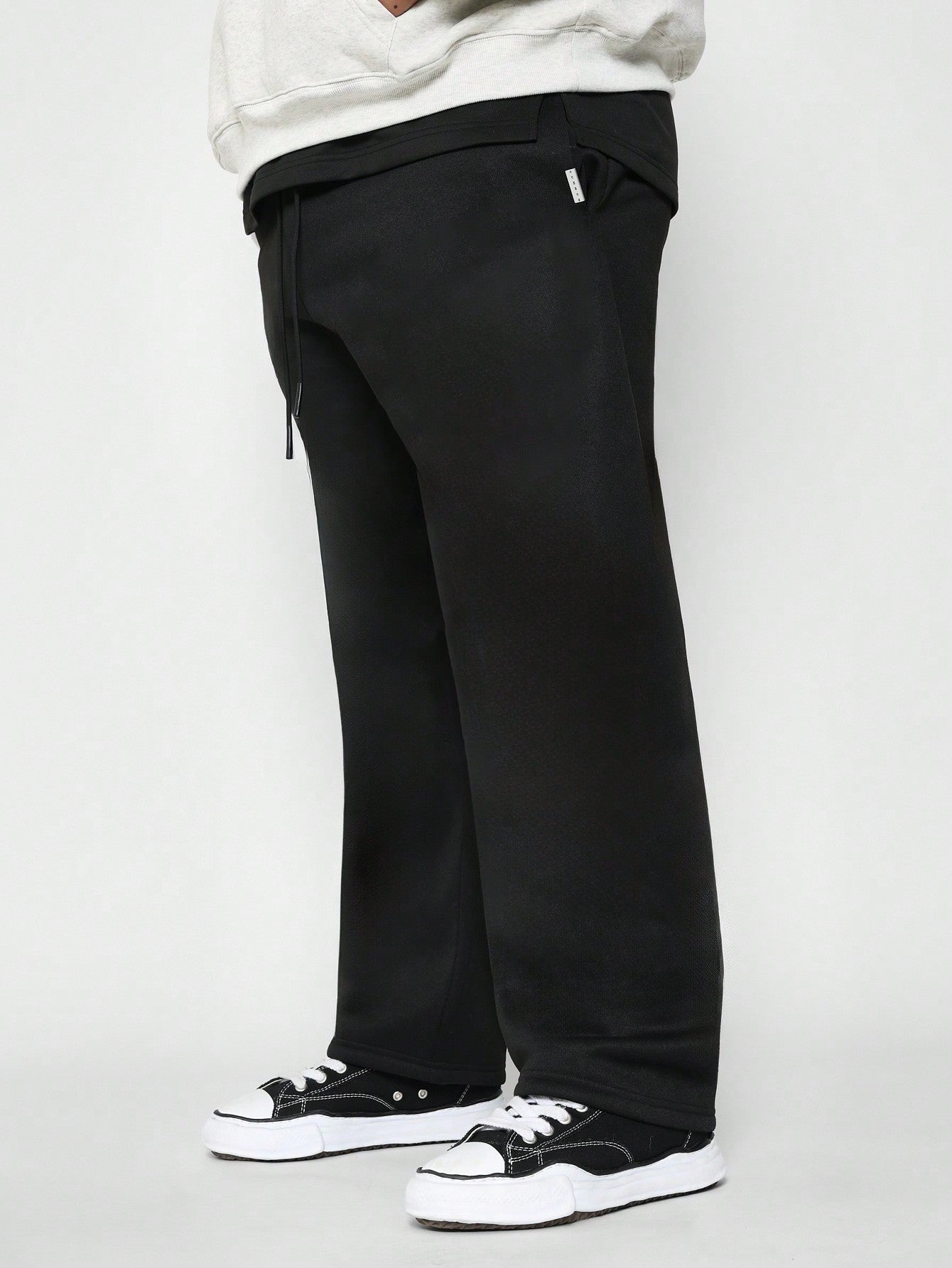 Plus Size Straight Fit Drop Crotch Essential Sweatpants