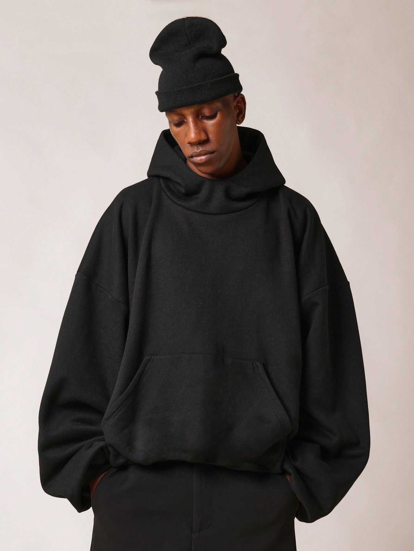 Oversized Funnel Neck Super Premium Heavyweight Essential Hoodie