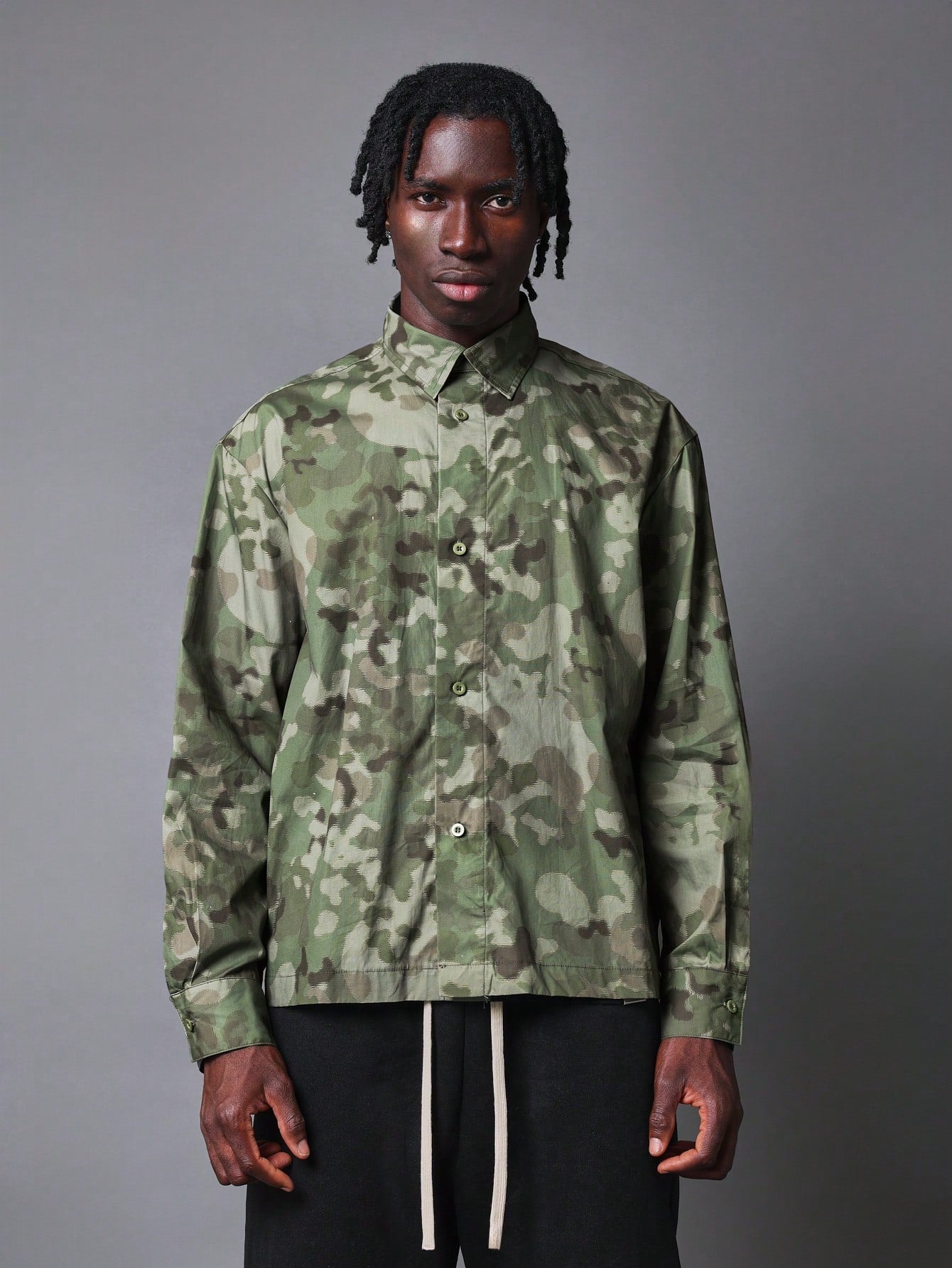 Regular Fit Camouflage Printed Long Sleeve Shirt