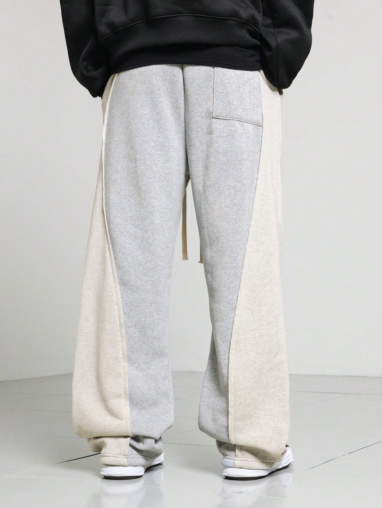 Loose Fit Colour Contrast  Curvy Sweatpants