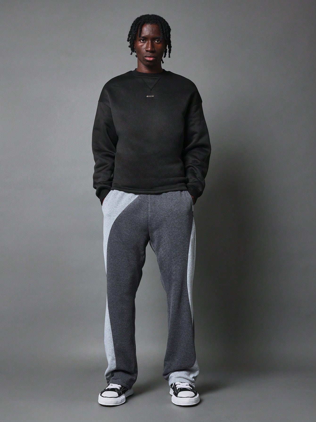 Flare Fit Contrast Colour Curve Sweatpants