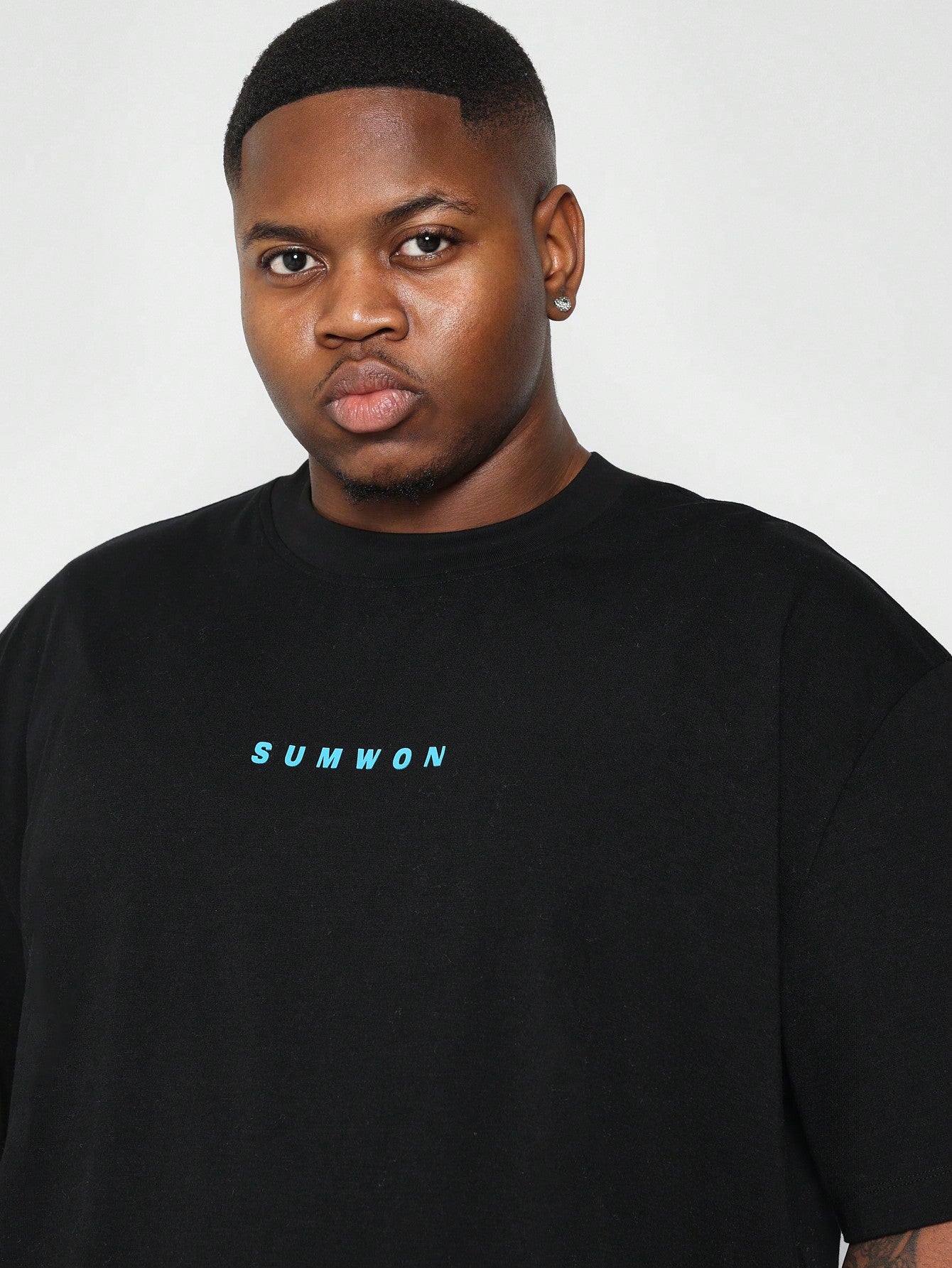 Plus Size Graffiti Graphic Print Tee