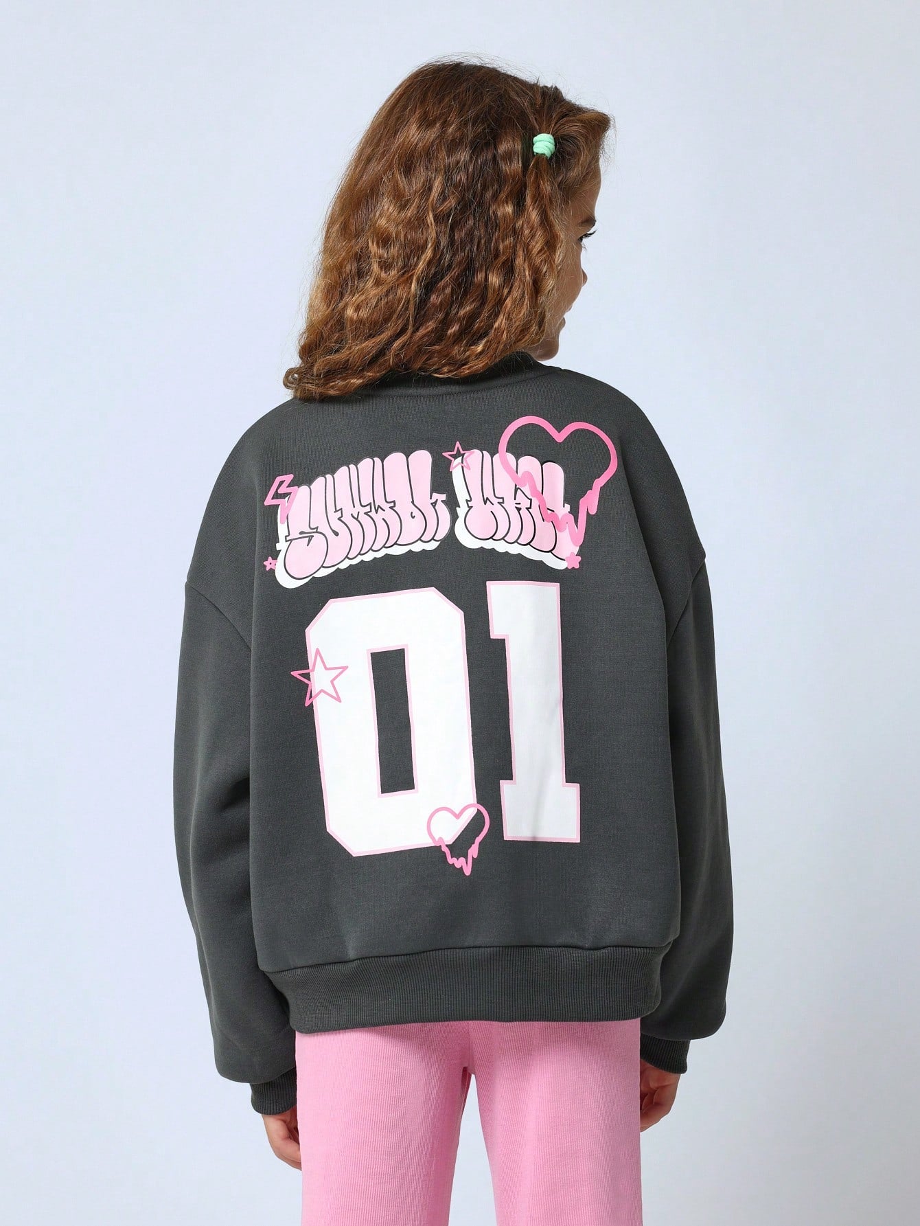 Tween Girls Regular Fit Sweatshirt With Graphic Print