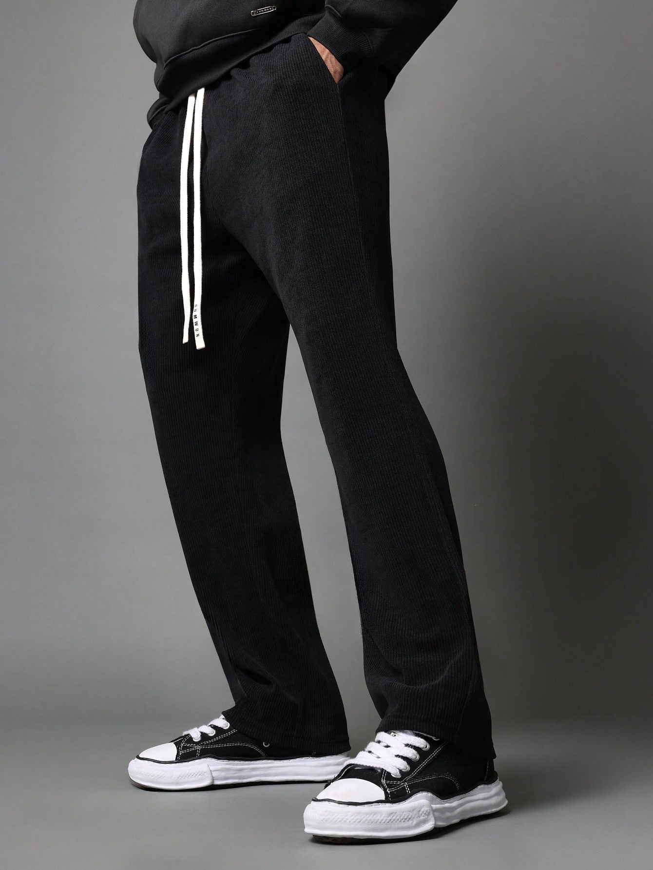 Straight Fit Sweatpants With Drawcord