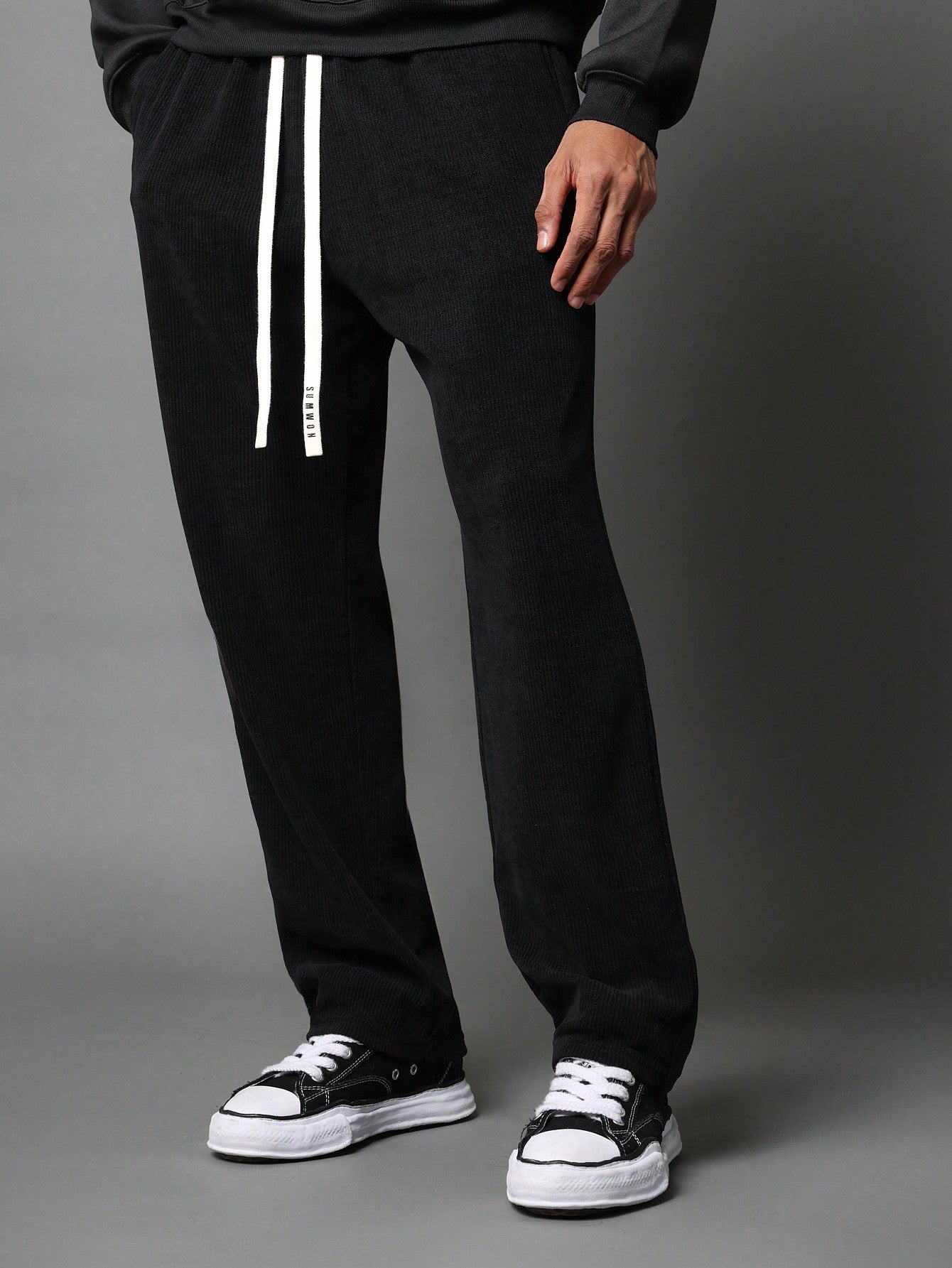 Straight Fit Sweatpants With Drawcord