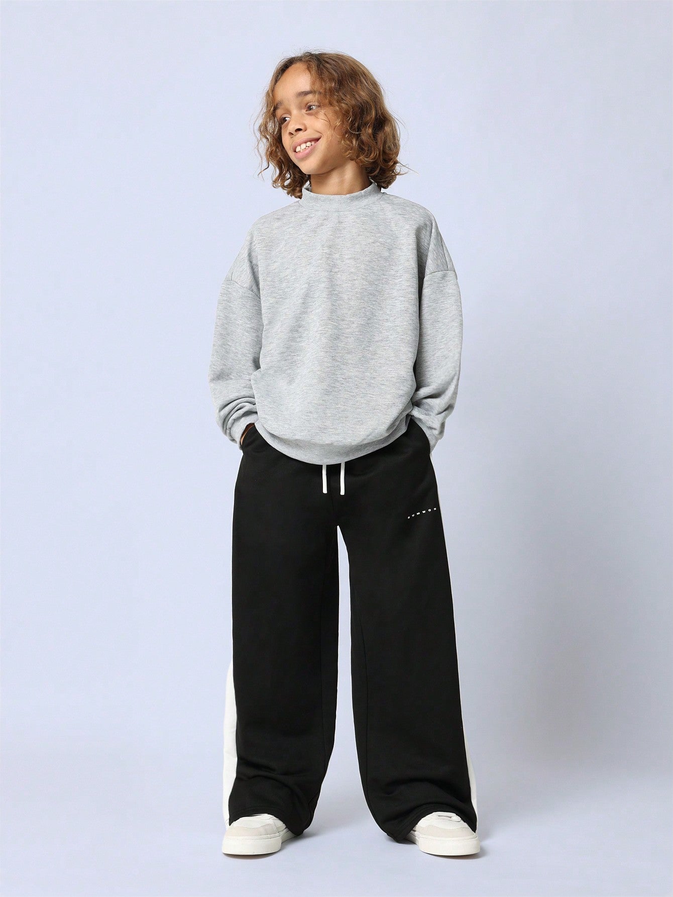 Tween Boys Straight Fit Contrast Colour Panel Sweatpants