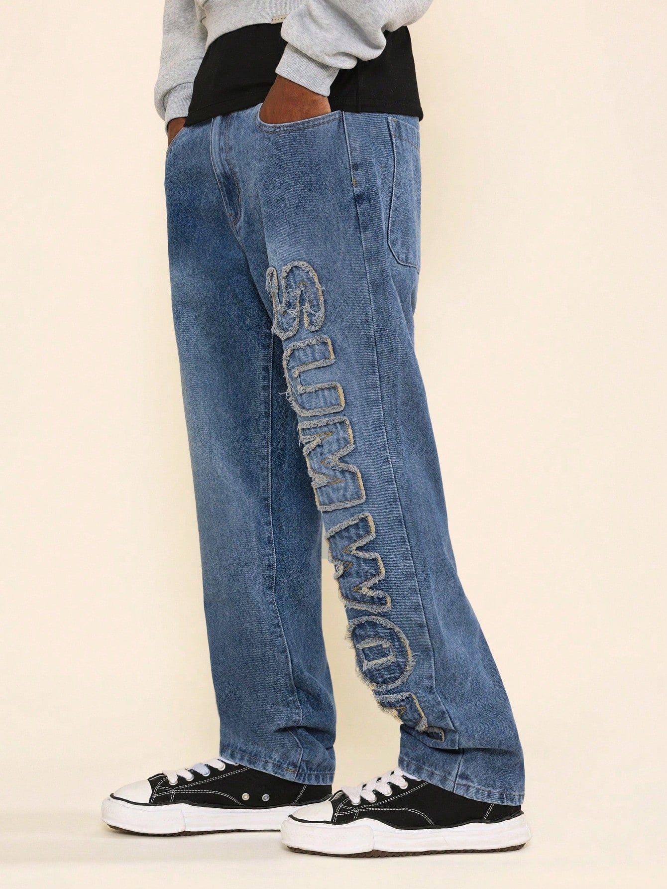 Straight Fit Jean With Applique