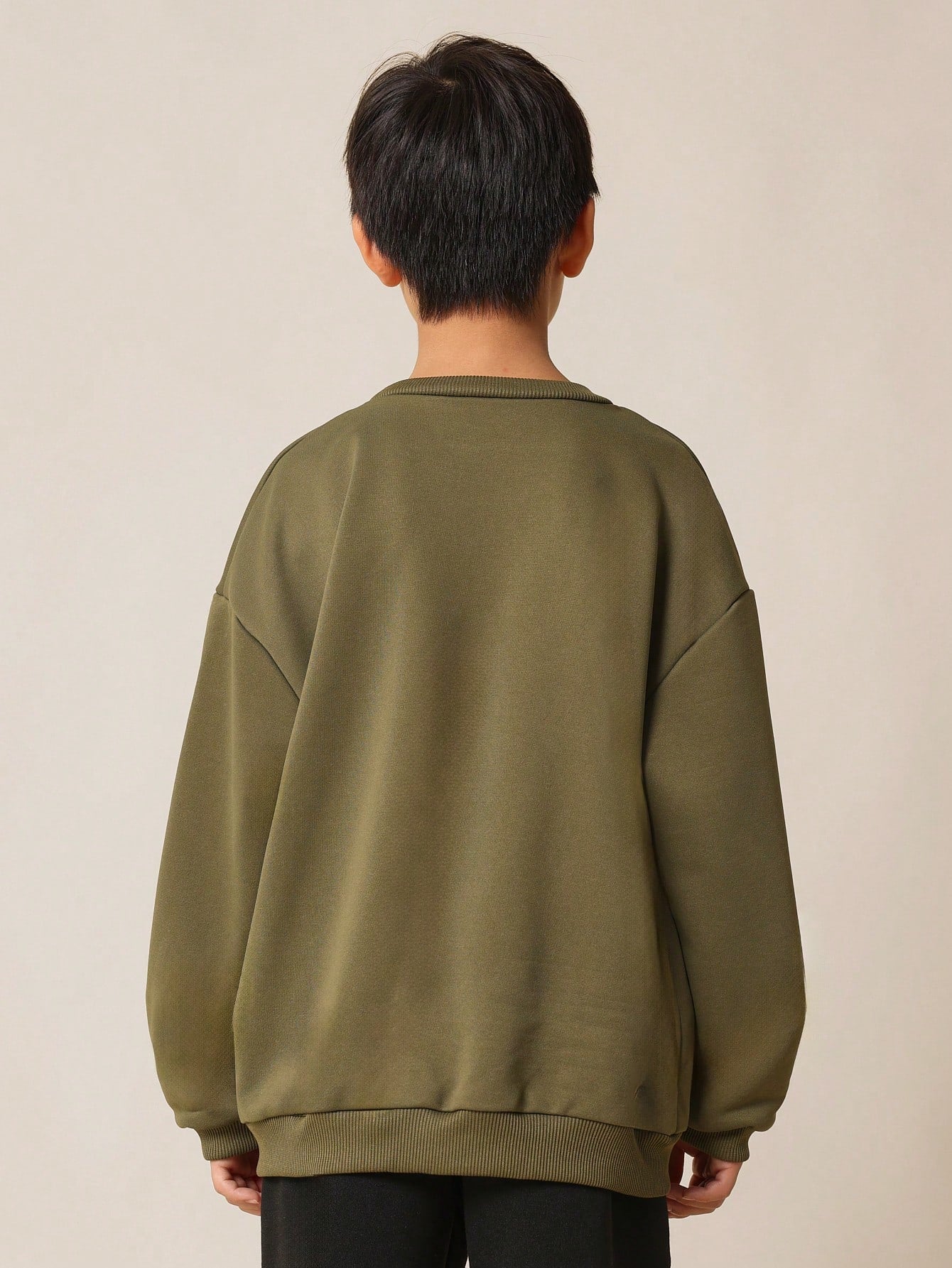 Tween Boys Relaxed Oversized Crew Neck Sweatshirt