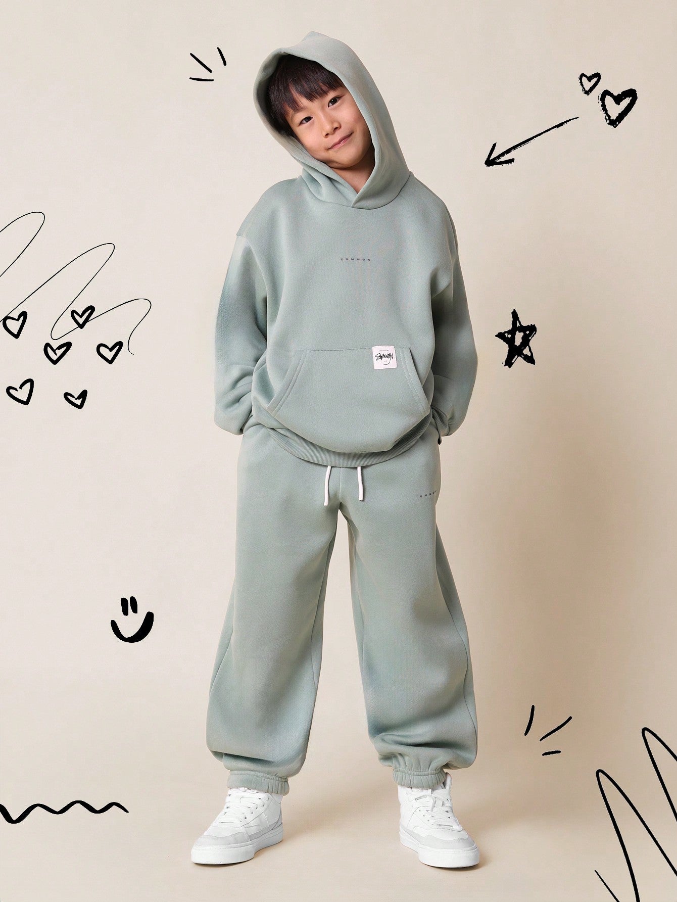 Tween Boys Overhead Hoodie And Joggers 2 Piece Set