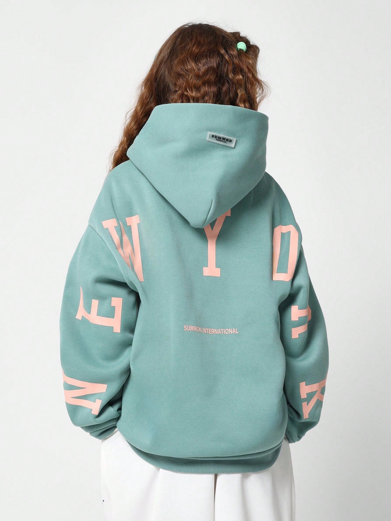 Tween Girls Overhead Hoodie With Back New York Graphic Print