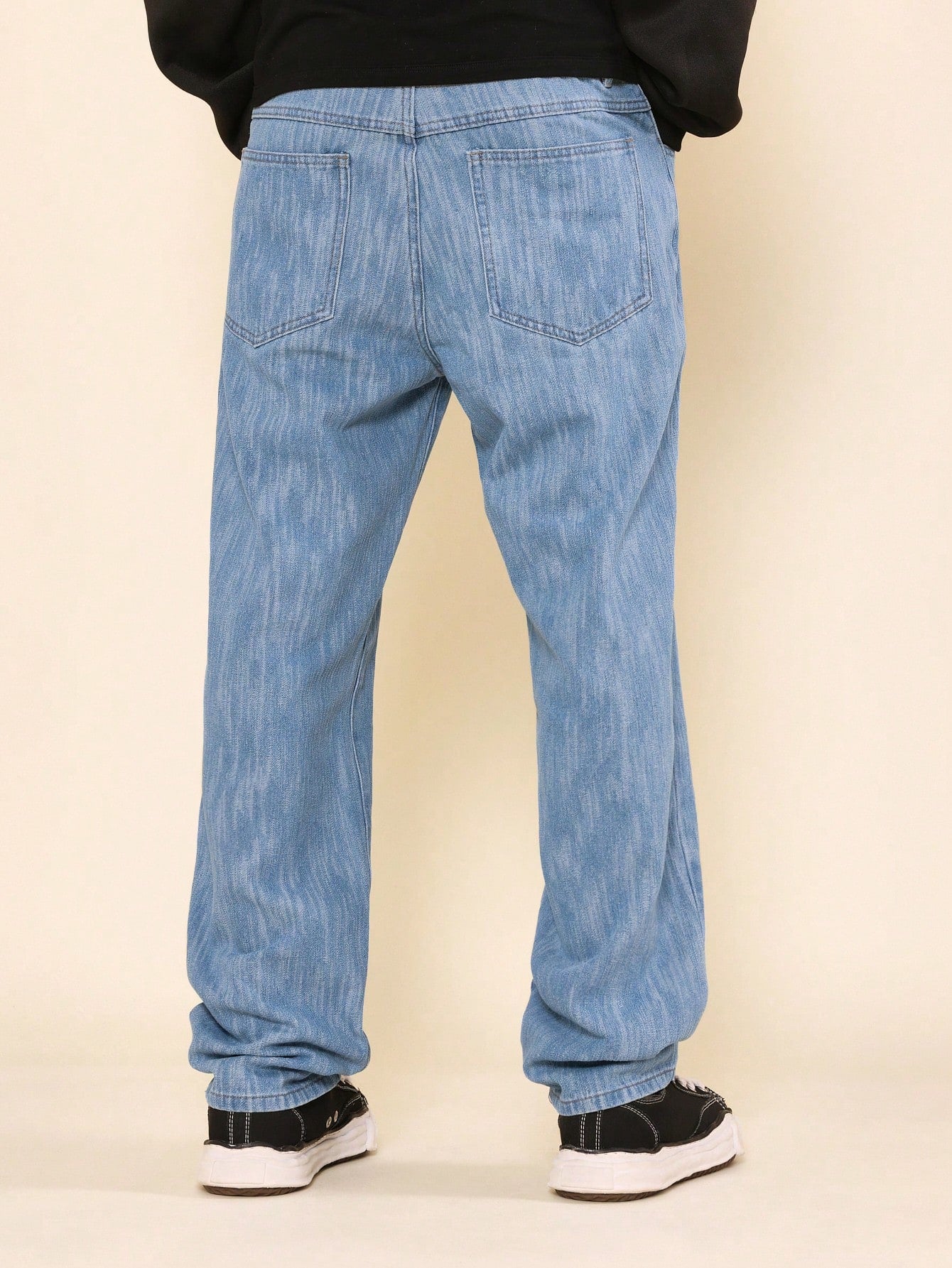 Straight Fit Textured Jean