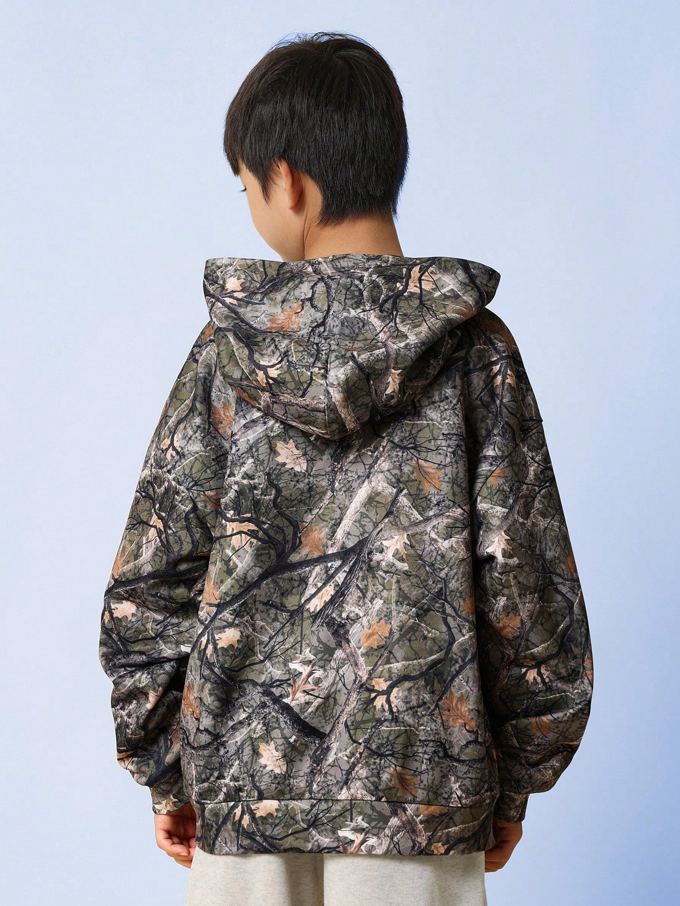 Tween Boys Regular Fit All Over Printed Overhead Hoodie