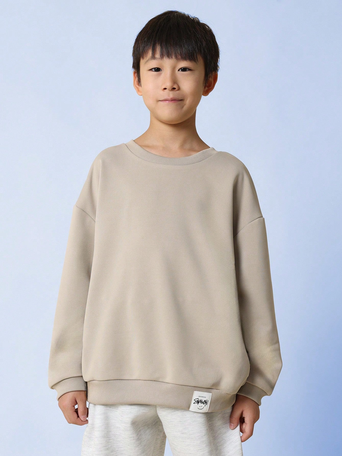 Tween Boys Relaxed Oversized Crew Neck Sweatshirt