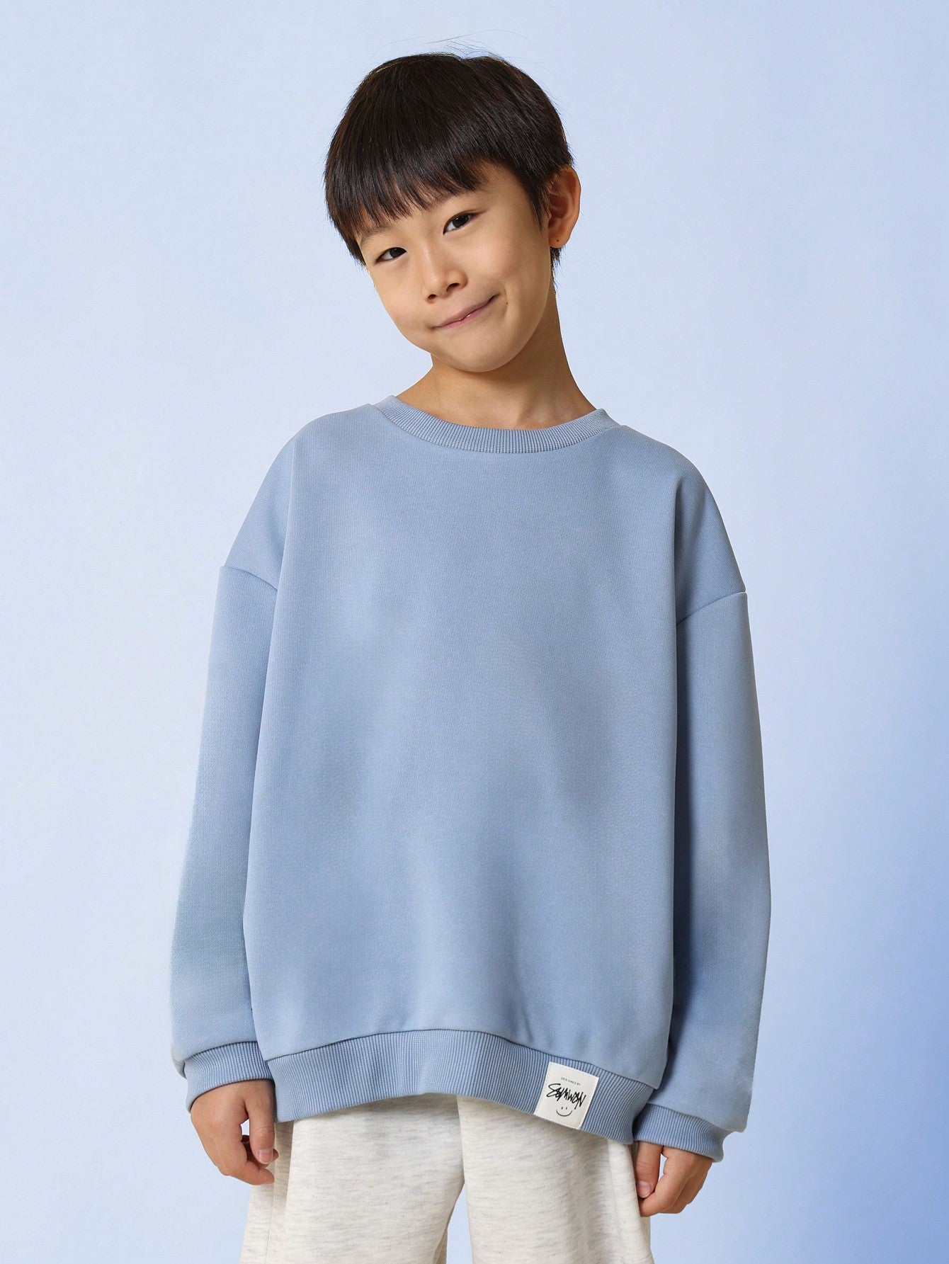 Tween Boys Relaxed Oversized Crew Neck Sweatshirt