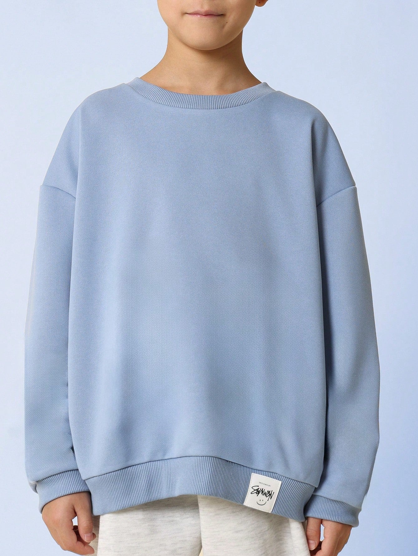 Tween Boys Relaxed Oversized Crew Neck Sweatshirt