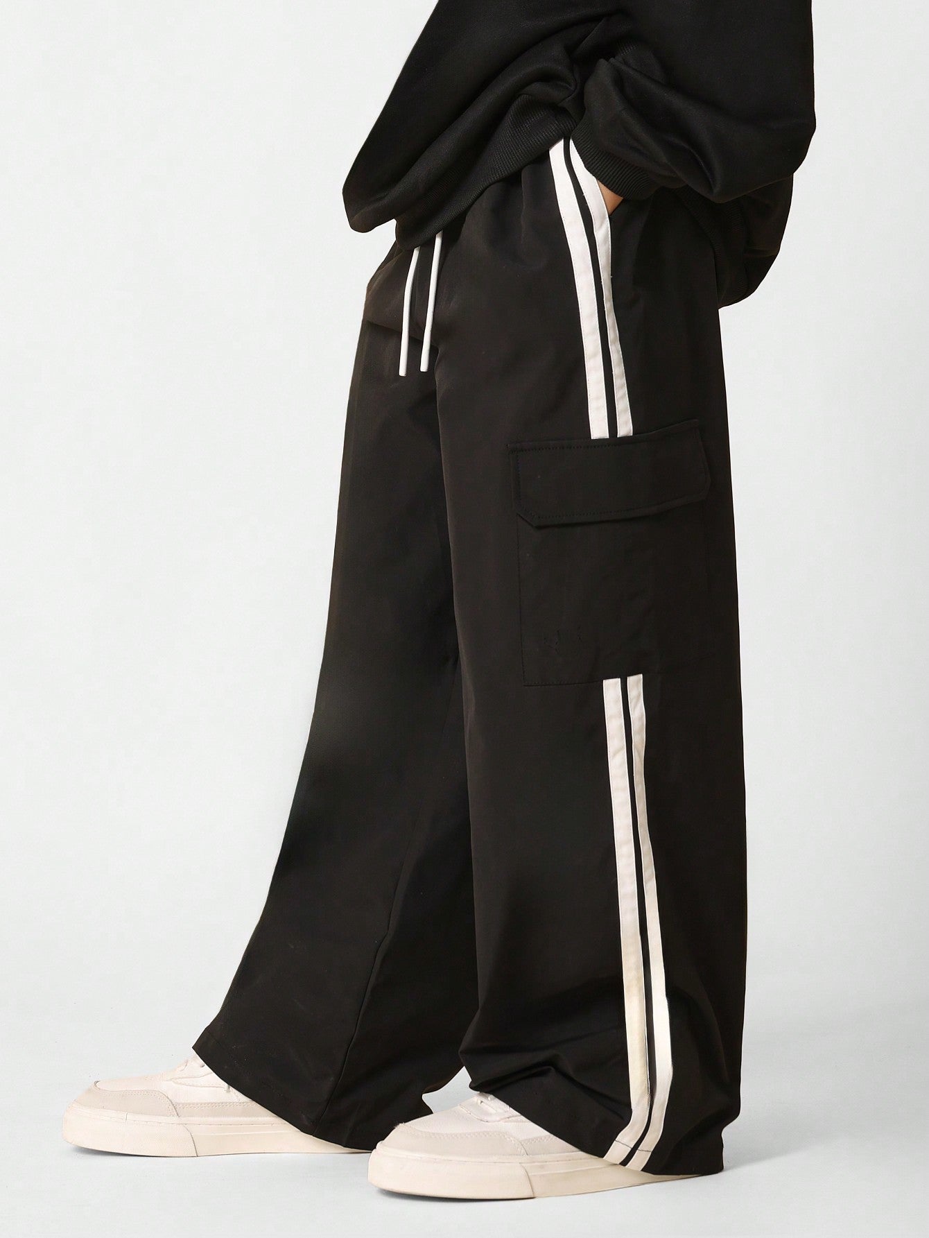 Tween Boys Wide Leg Side Stripe Cargo Pant