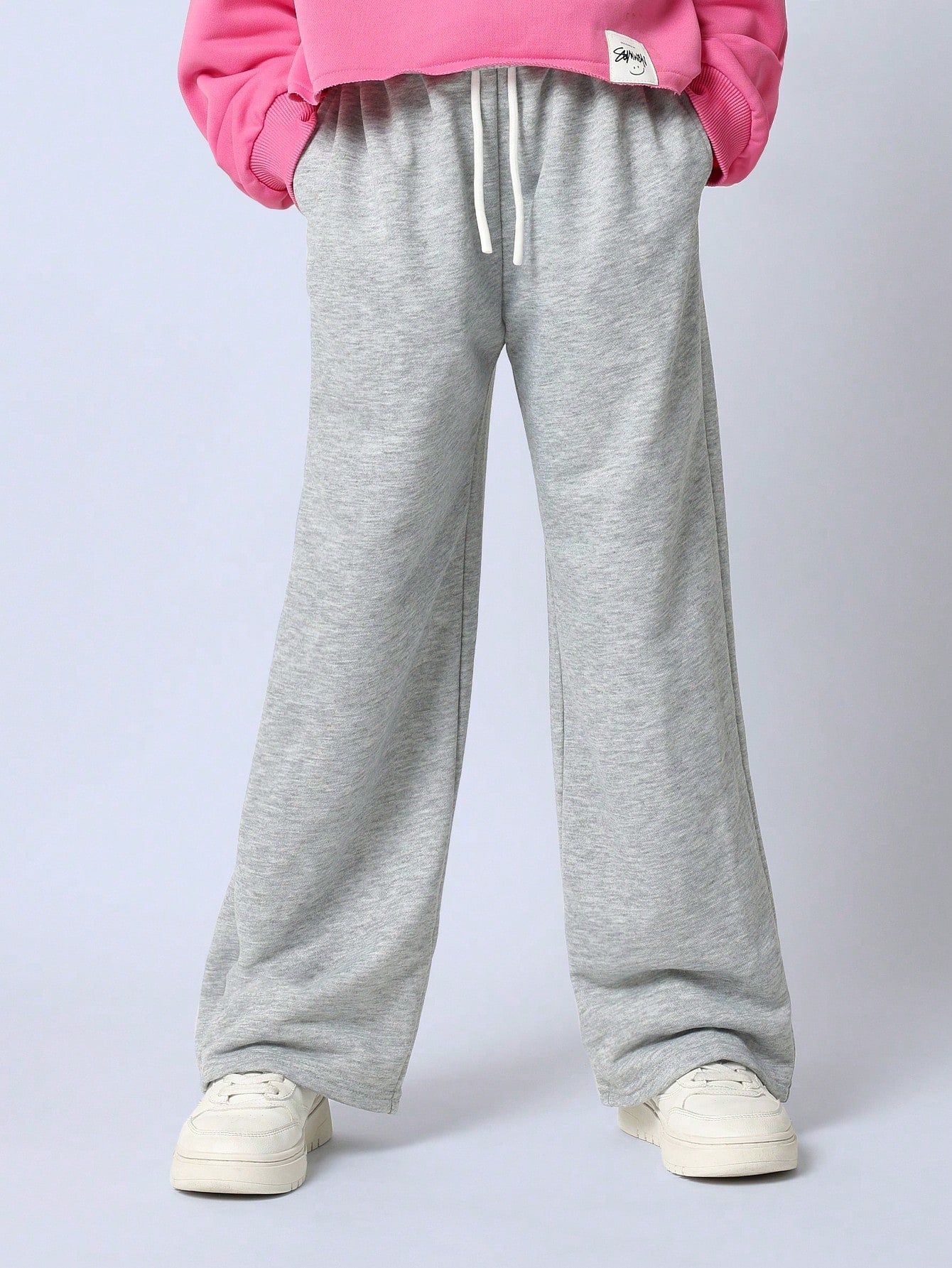 Tween Girls Pink Overhead Los Angeles Graphic Print Hoodie And Flare Fit Sweatpants 2 Piece Set