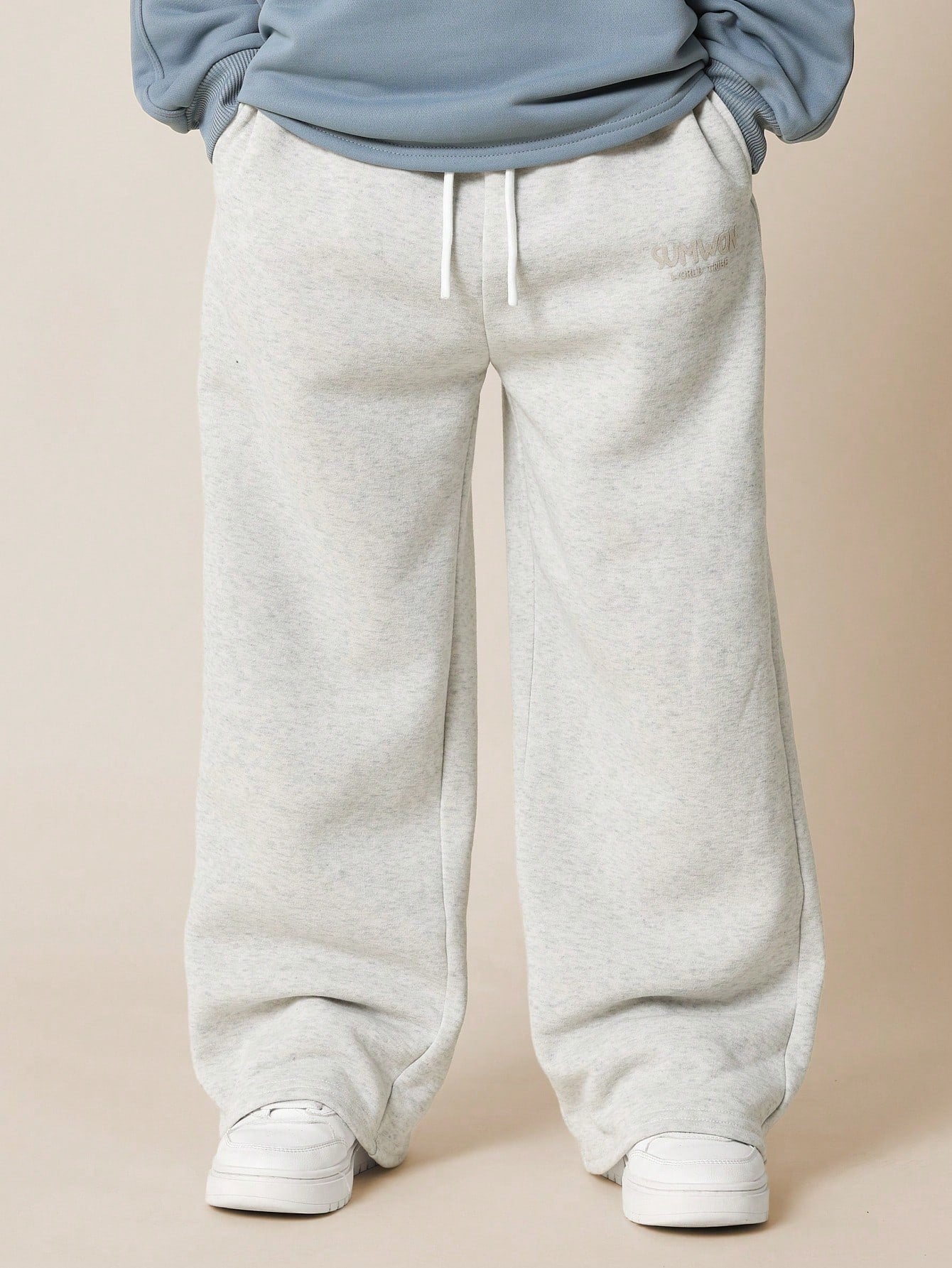 Tween Boys Wide Leg Essential Sweatpants With Graphic Print