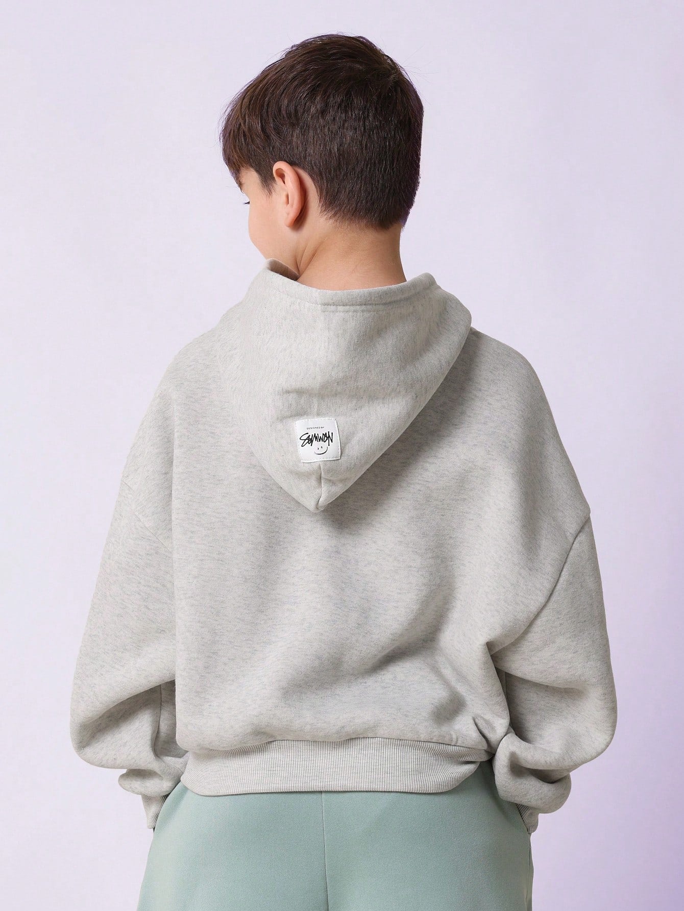 Tween Boys Crop Fit Overhead Essential Hoodie