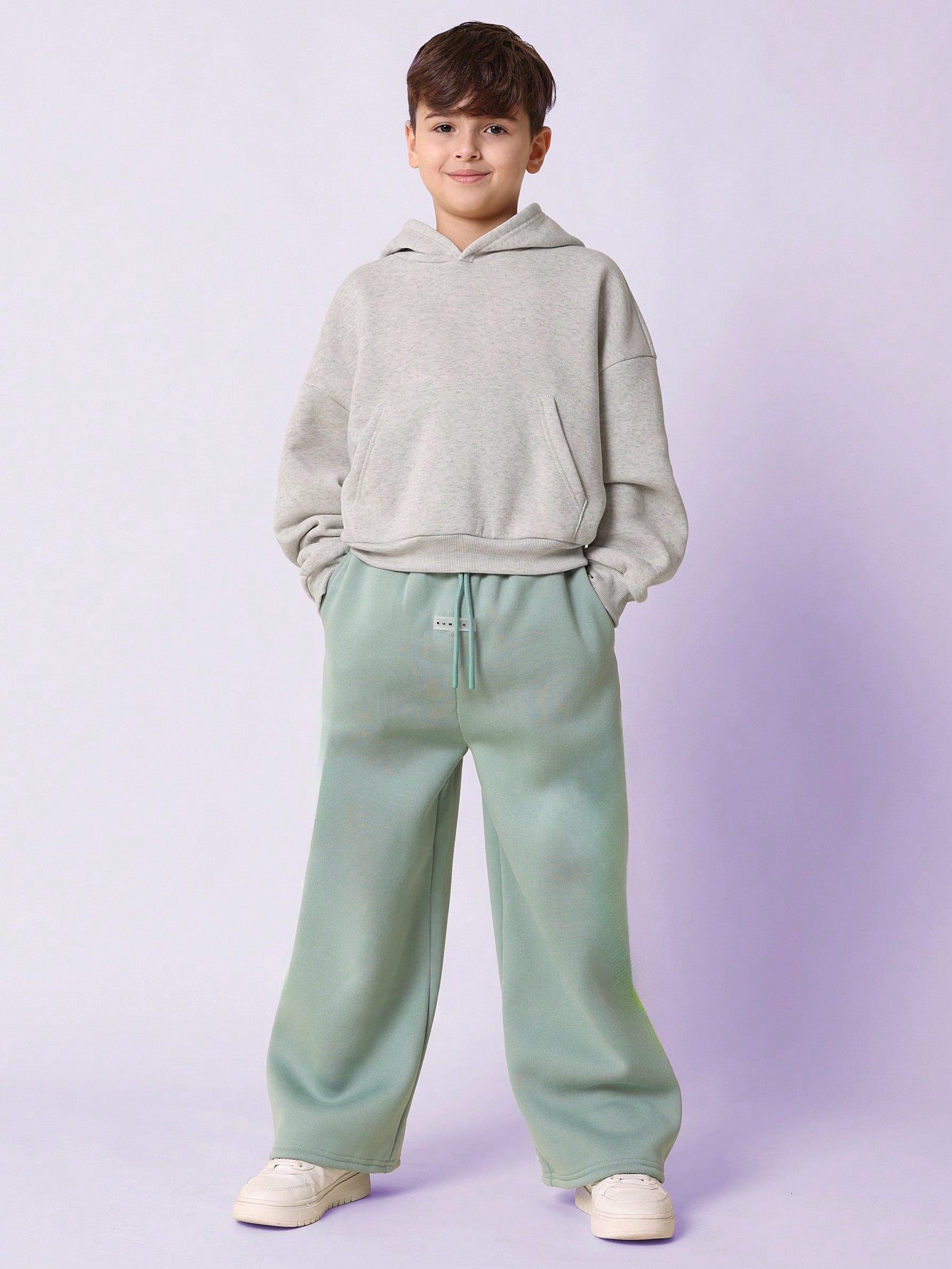 Tween Boys Crop Fit Overhead Essential Hoodie