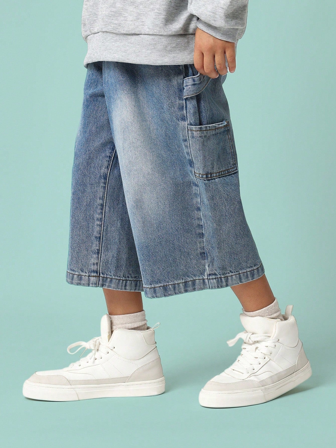 Tween Boys Washed Carpenter Denim Jort