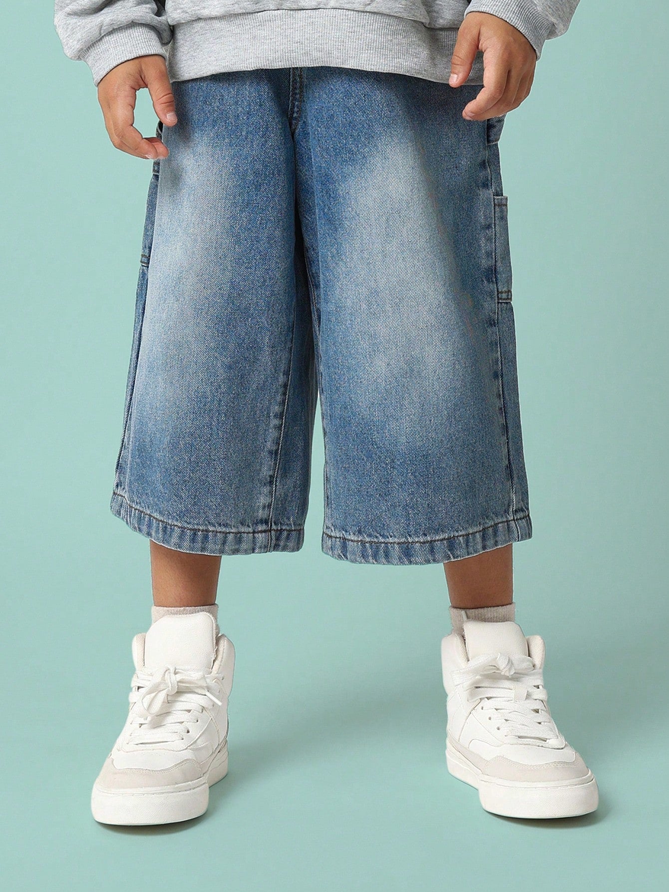 Tween Boys Washed Carpenter Denim Jort