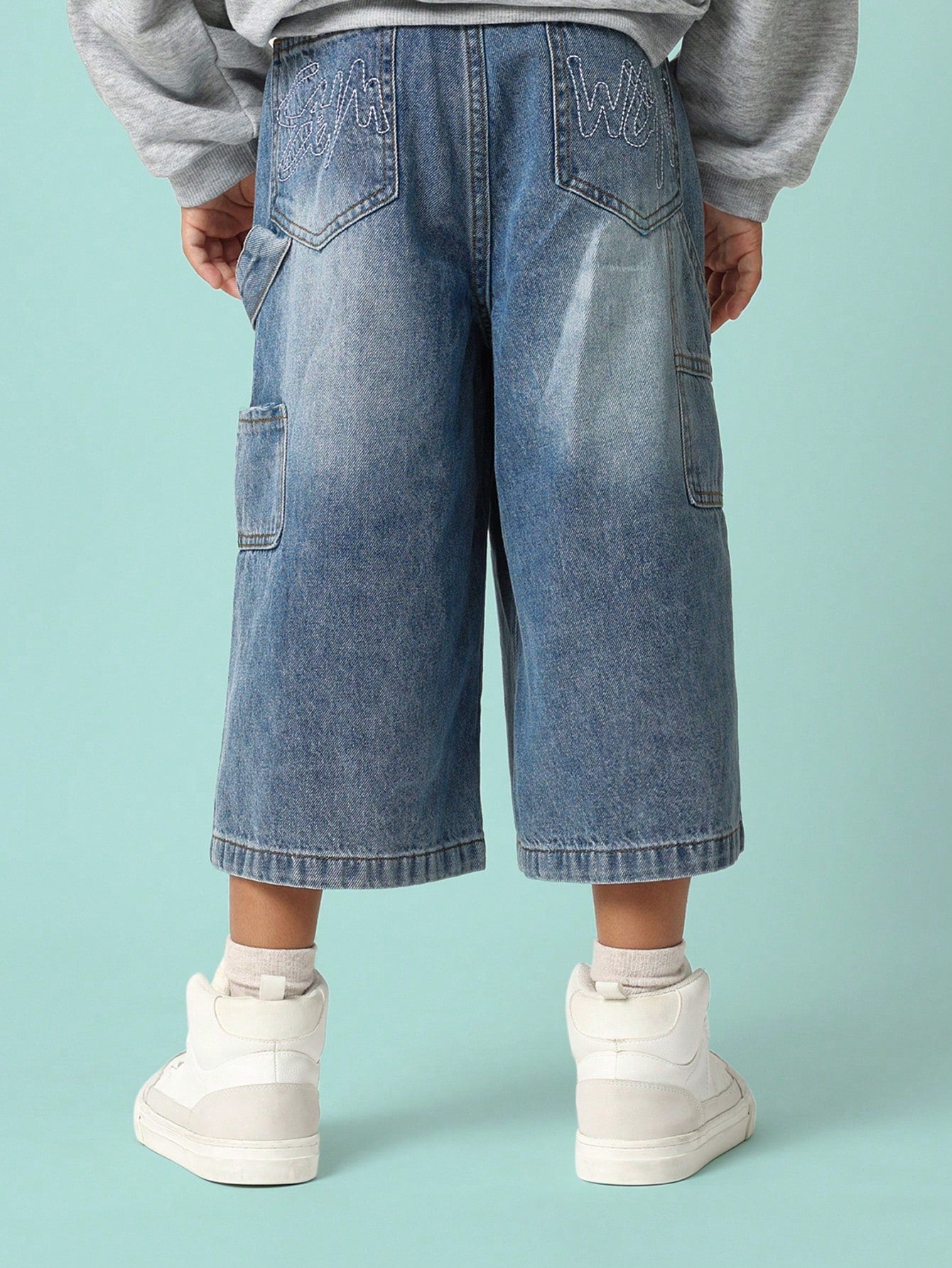 Tween Boys Washed Carpenter Denim Jort