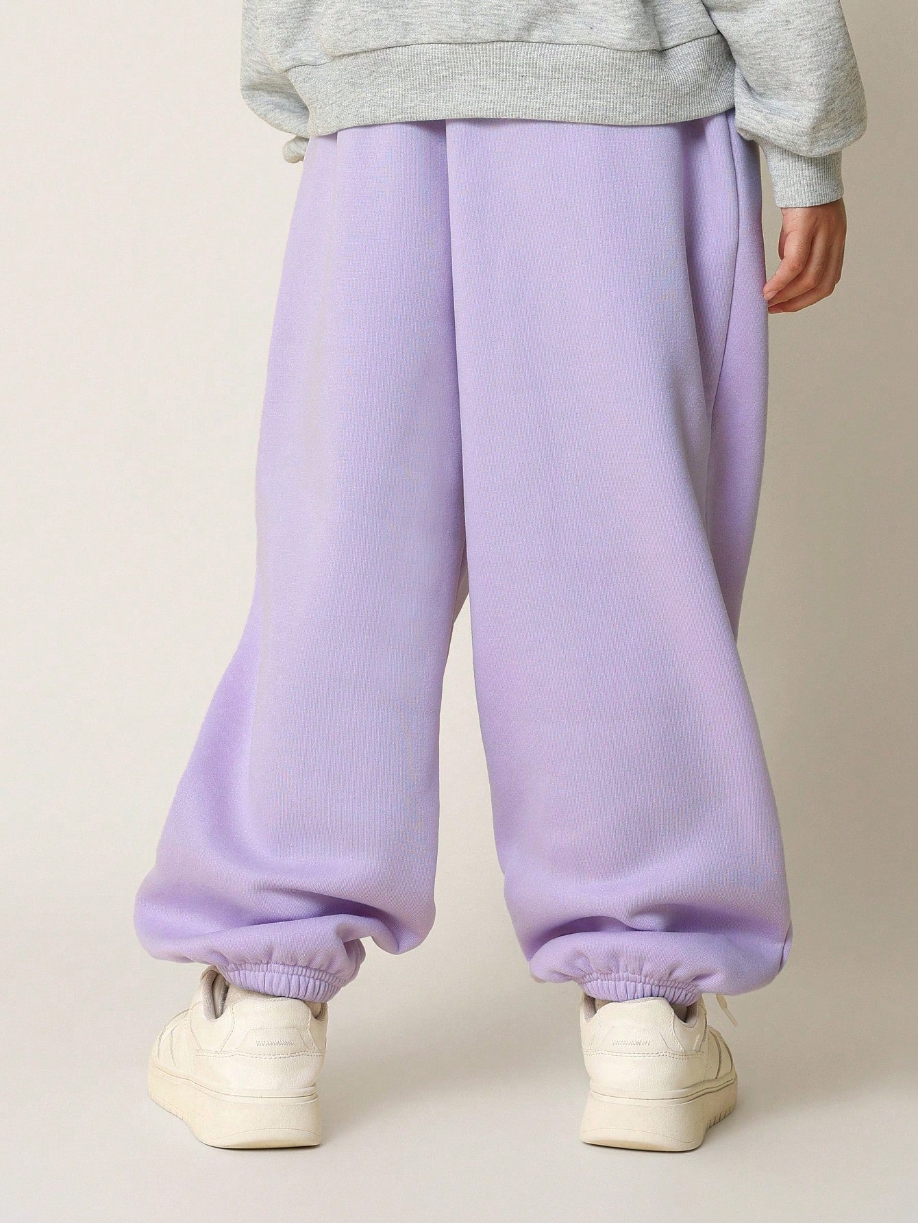 Tween Girls Comfy Lilac Straight Fit 90's Jogger With Pleats