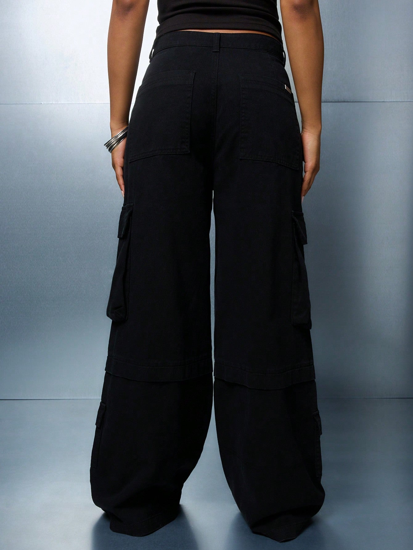 SUMWON WOMEN Wide Leg Baggy Cargo Pants